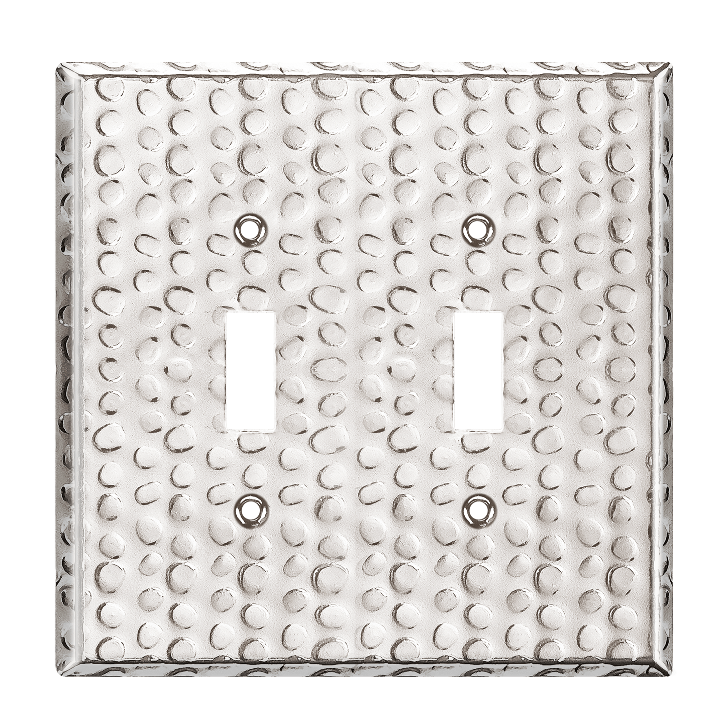 Toggle Light Switch Metal Wall Plate, Stainless Steel Switch Cover, Corrosion Resistant, 2-Gang, Mid-Size