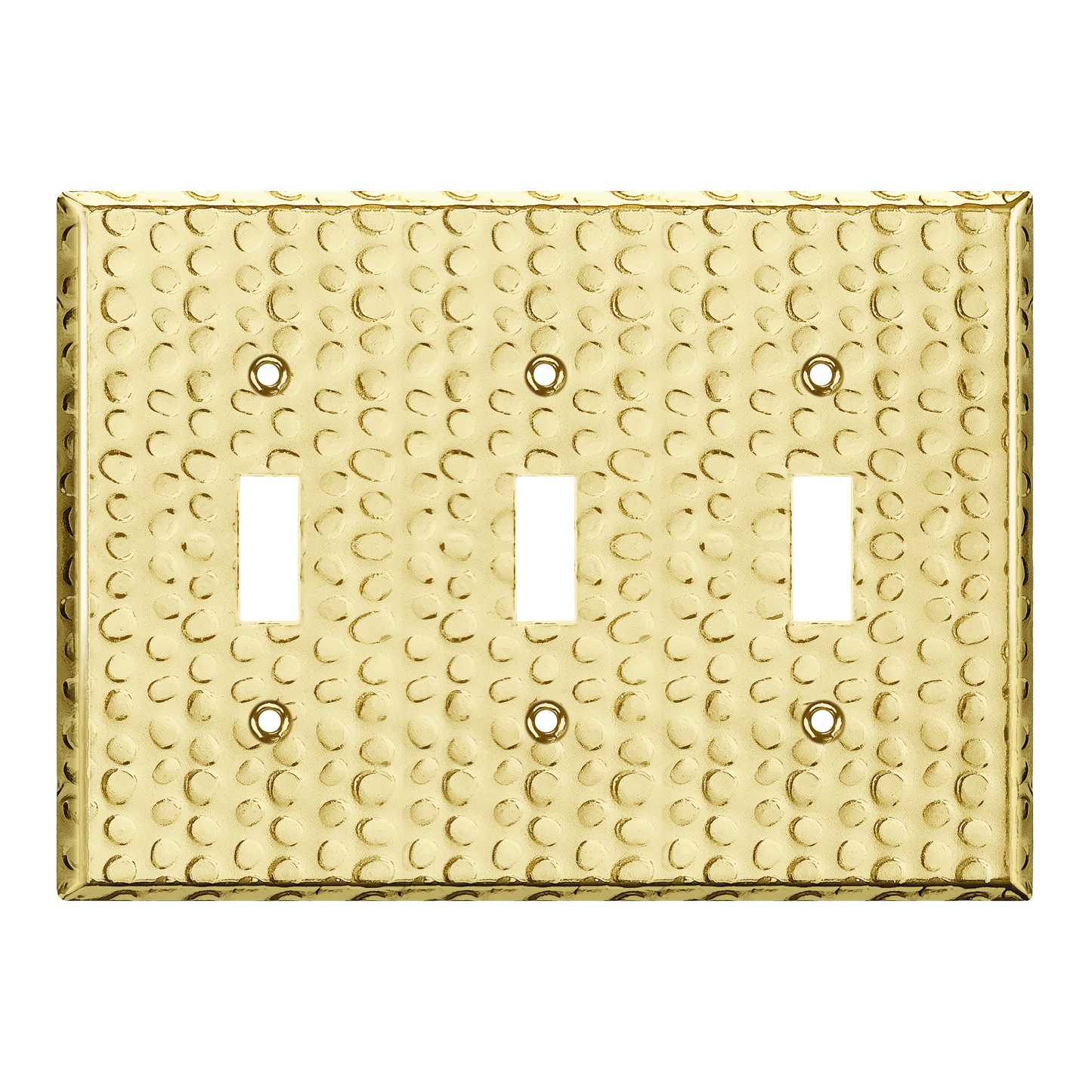 Toggle Light Switch Metal Wall Plate, Stainless Steel Switch Cover, Corrosion Resistant, 3-Gang, Mid-Size