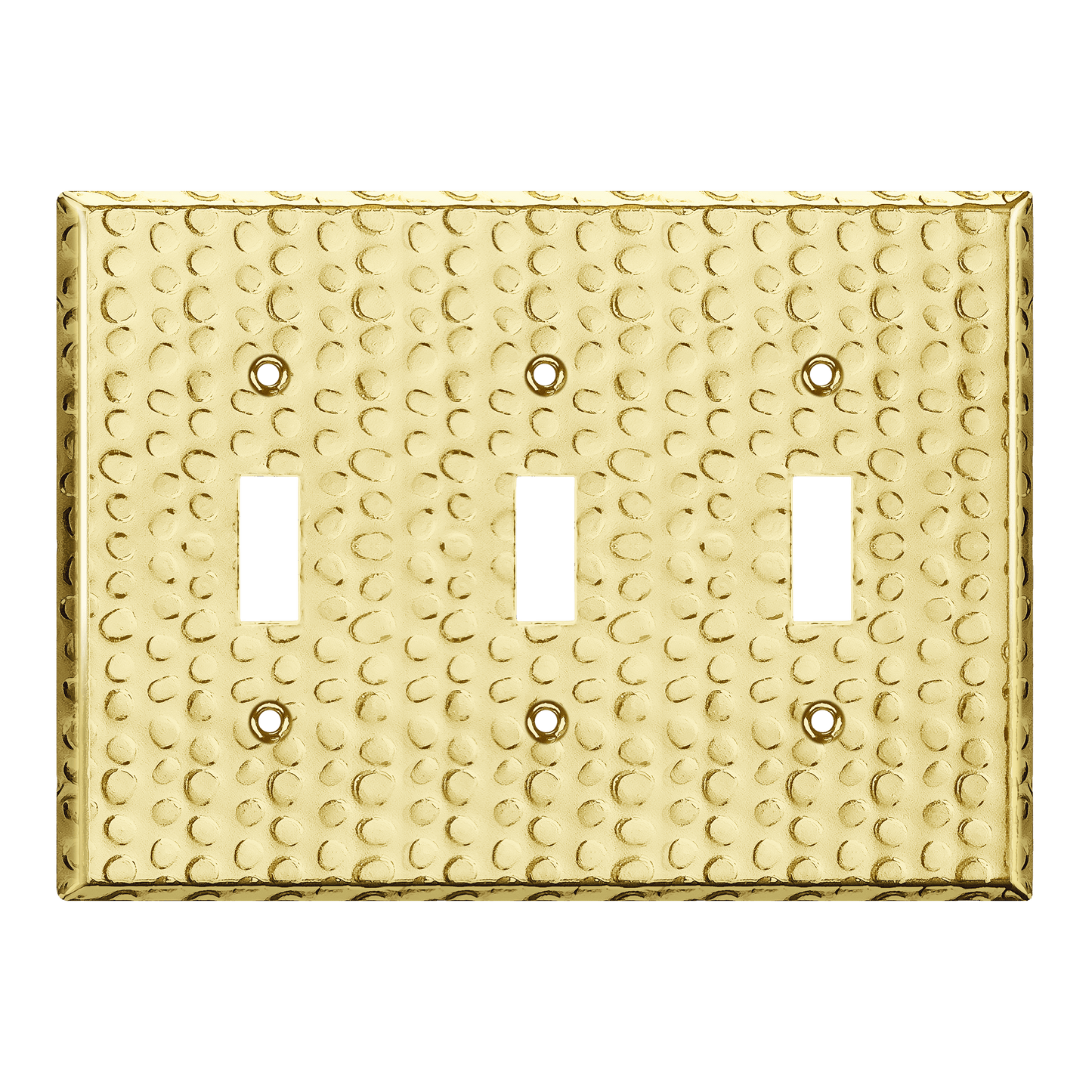 Toggle Light Switch Metal Wall Plate, Stainless Steel Switch Cover, Corrosion Resistant, 3-Gang, Mid-Size