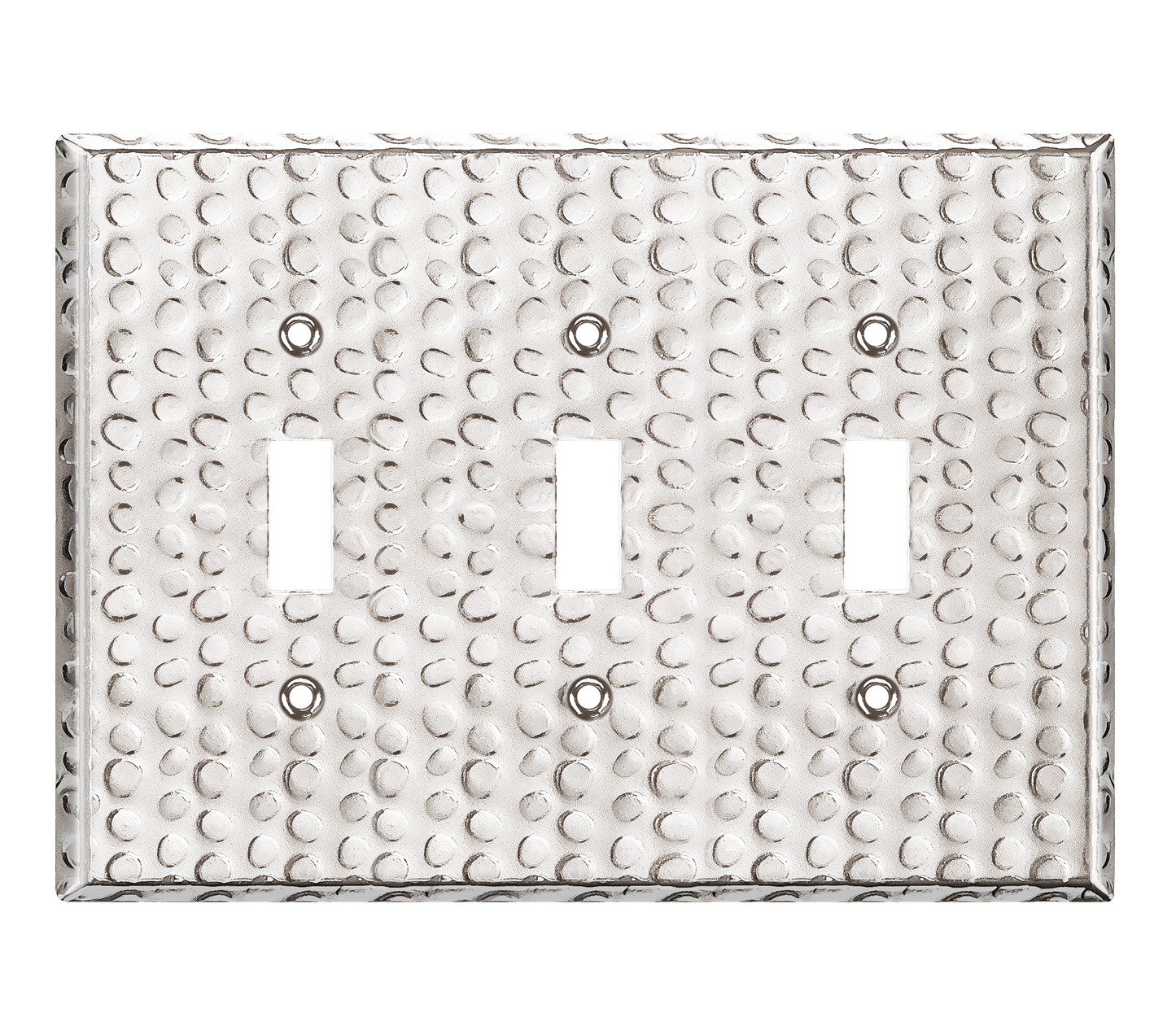 Toggle Light Switch Metal Wall Plate, Stainless Steel Switch Cover, Corrosion Resistant, 3-Gang, Mid-Size