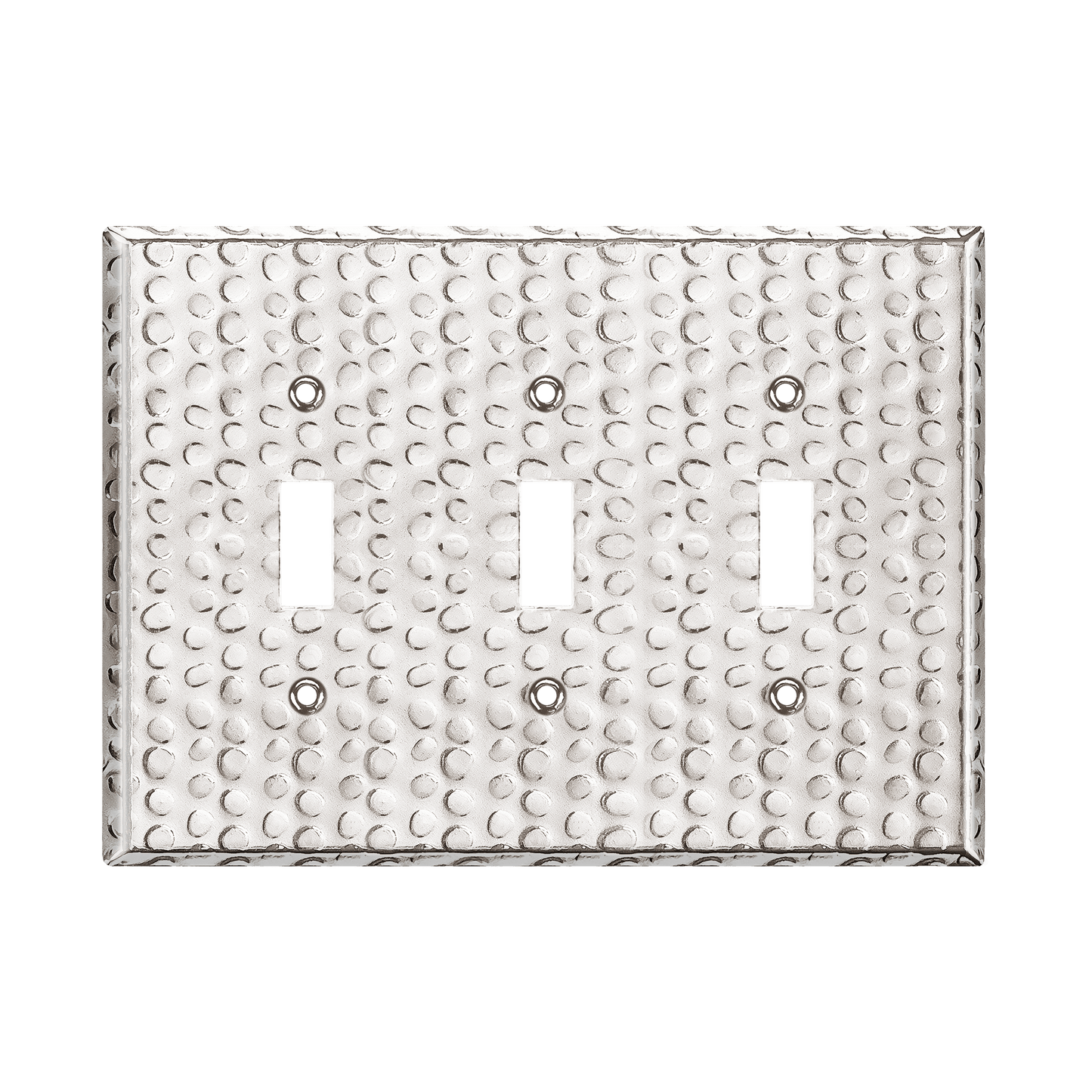 Toggle Light Switch Metal Wall Plate, Stainless Steel Switch Cover, Corrosion Resistant, 3-Gang, Mid-Size
