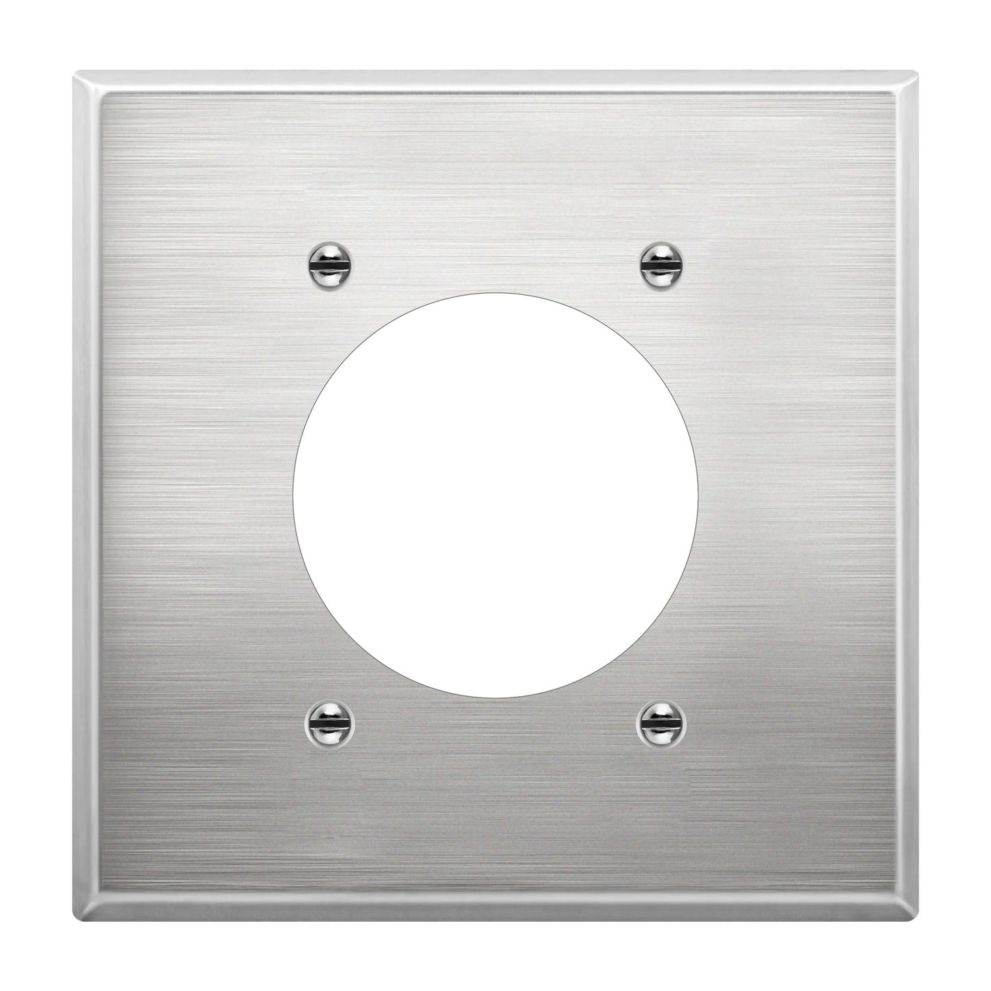 NEMA 14-50R Single Receptacle Wall Plate, Heavy Duty, Stainless Steel, Corrosive Resistant, EV Charger Outlet Cover, 1-Gang