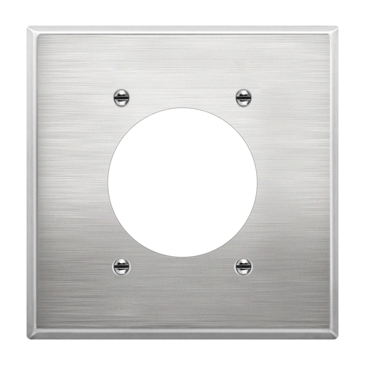 NEMA 14-50R Single Receptacle Wall Plate, Heavy Duty, Stainless Steel, Corrosive Resistant, EV Charger Outlet Cover, 1-Gang
