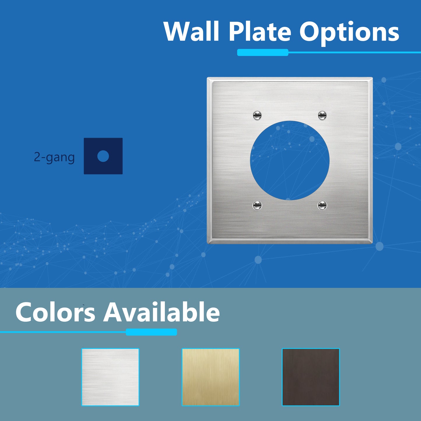 NEMA 14-50R Single Receptacle Wall Plate, Heavy Duty, Stainless Steel, Corrosive Resistant, EV Charger Outlet Cover, 1-Gang