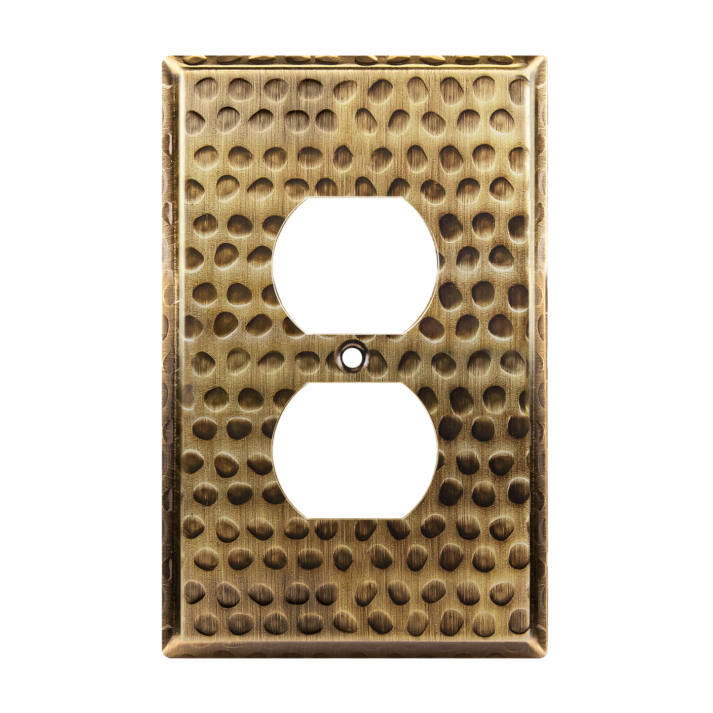 Duplex Receptacle Metal Wall Plate, Stainless Steel Outlet Cover, Corrosion Resistant, 1-Gang, Mid-Size