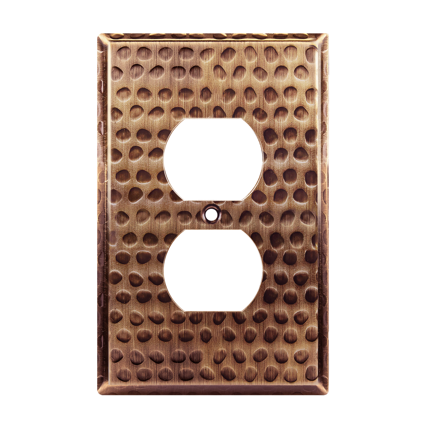 Duplex Receptacle Metal Wall Plate, Stainless Steel Outlet Cover, Corrosion Resistant, 1-Gang, Mid-Size