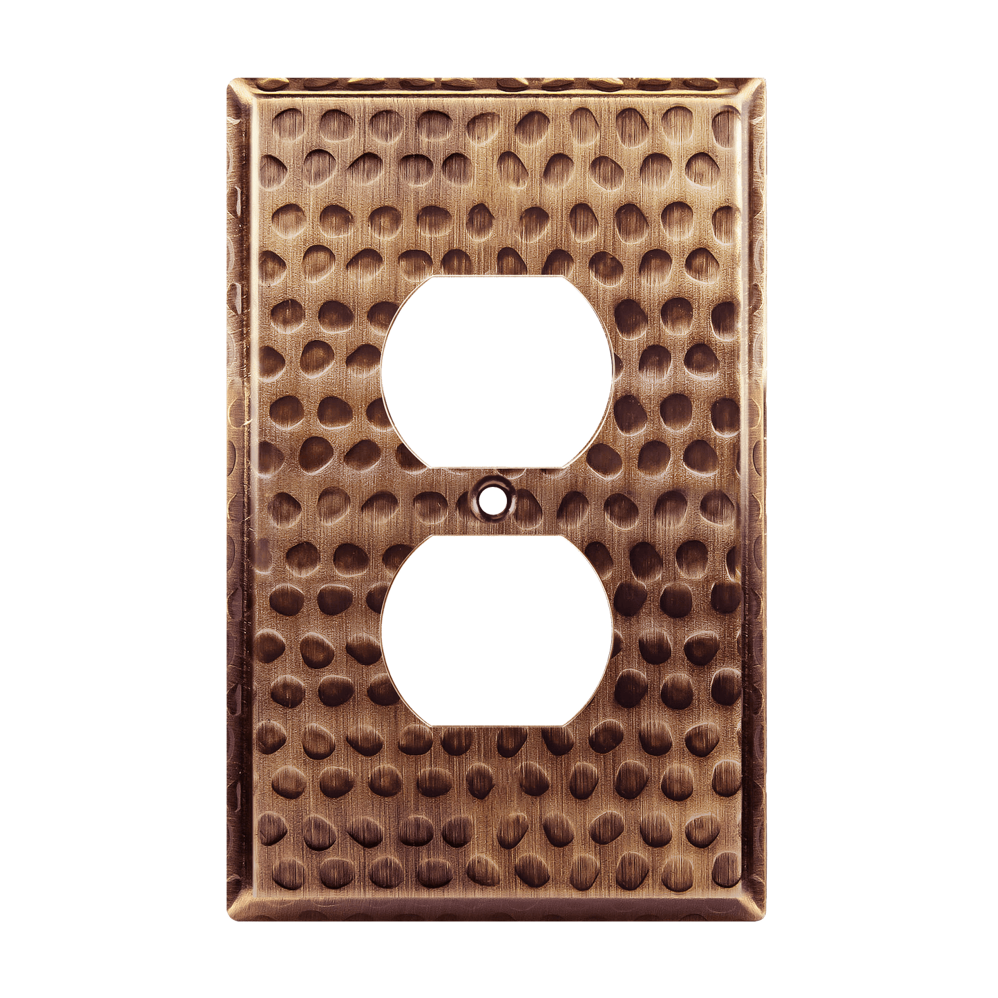 Duplex Receptacle Metal Wall Plate, Stainless Steel Outlet Cover, Corrosion Resistant, 1-Gang, Mid-Size