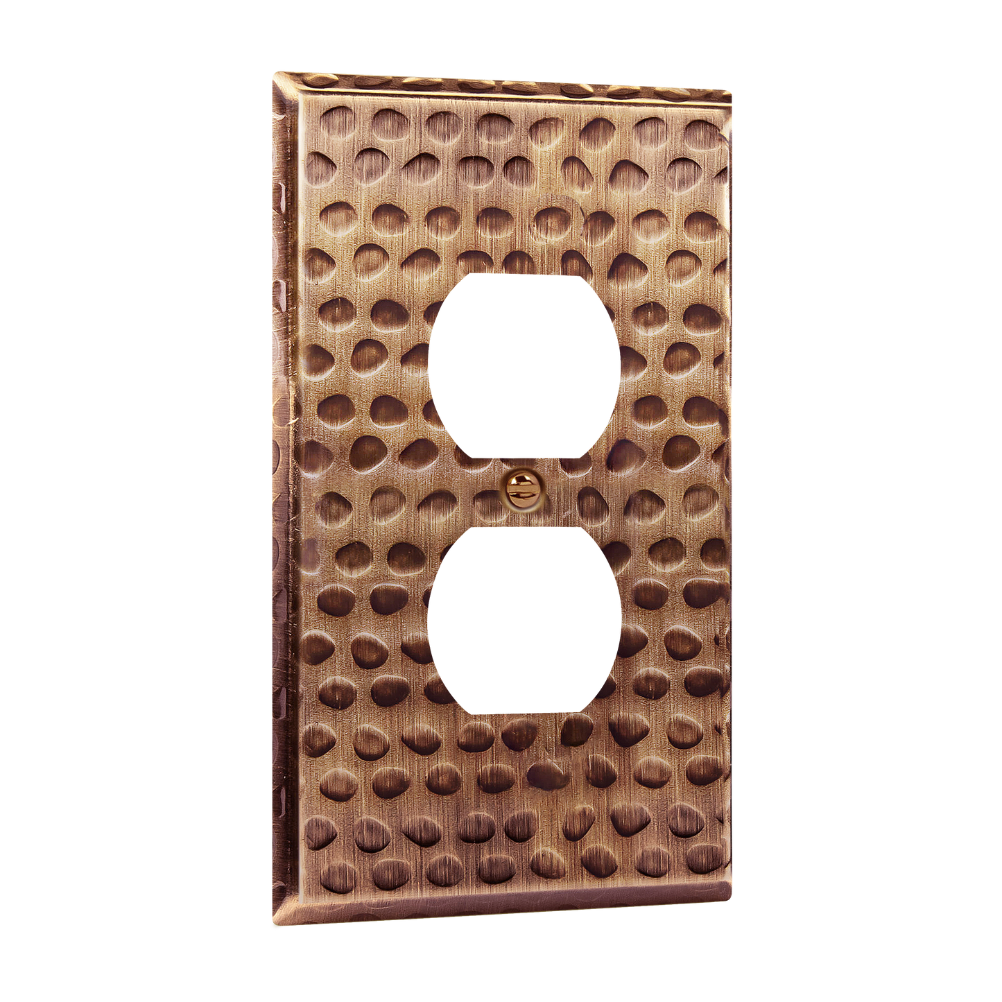 Duplex Receptacle Metal Wall Plate, Stainless Steel Outlet Cover, Corrosion Resistant, 1-Gang, Mid-Size
