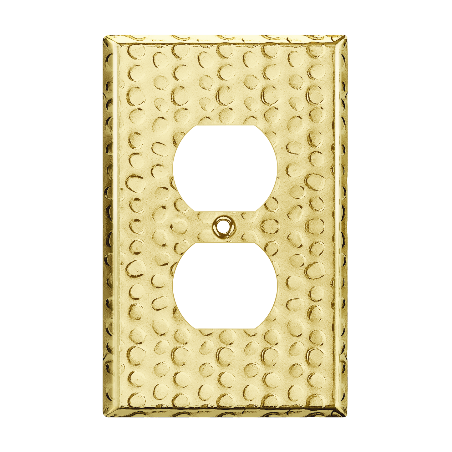 Duplex Receptacle Metal Wall Plate, Stainless Steel Outlet Cover, Corrosion Resistant, 1-Gang, Mid-Size