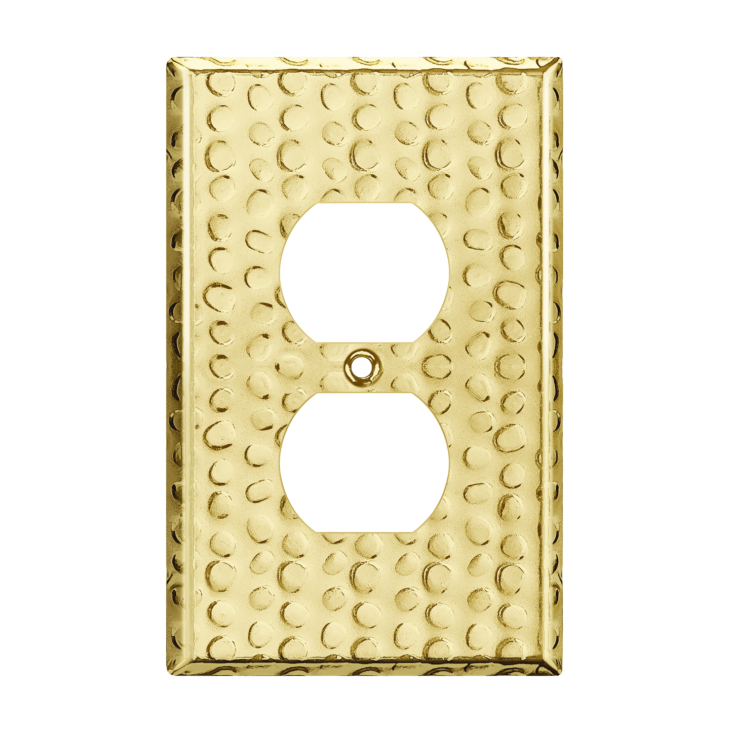 Duplex Receptacle Metal Wall Plate, Stainless Steel Outlet Cover, Corrosion Resistant, 1-Gang, Mid-Size