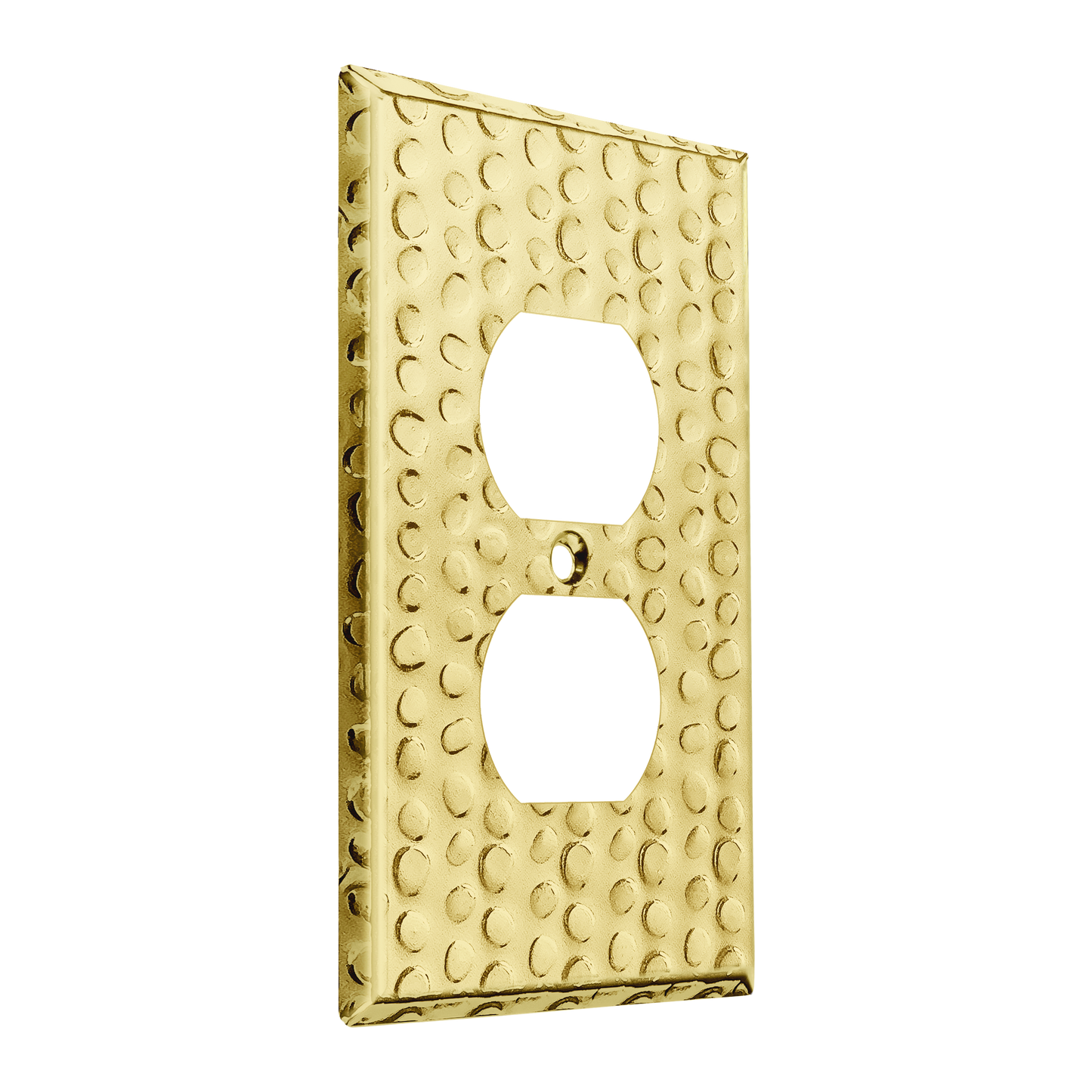 Duplex Receptacle Metal Wall Plate, Stainless Steel Outlet Cover, Corrosion Resistant, 1-Gang, Mid-Size