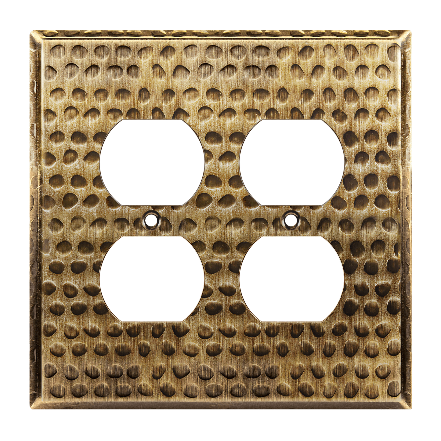 Duplex Receptacle Metal Wall Plate, Stainless Steel Outlet Cover, Corrosion Resistant, 2-Gang, Mid-Size