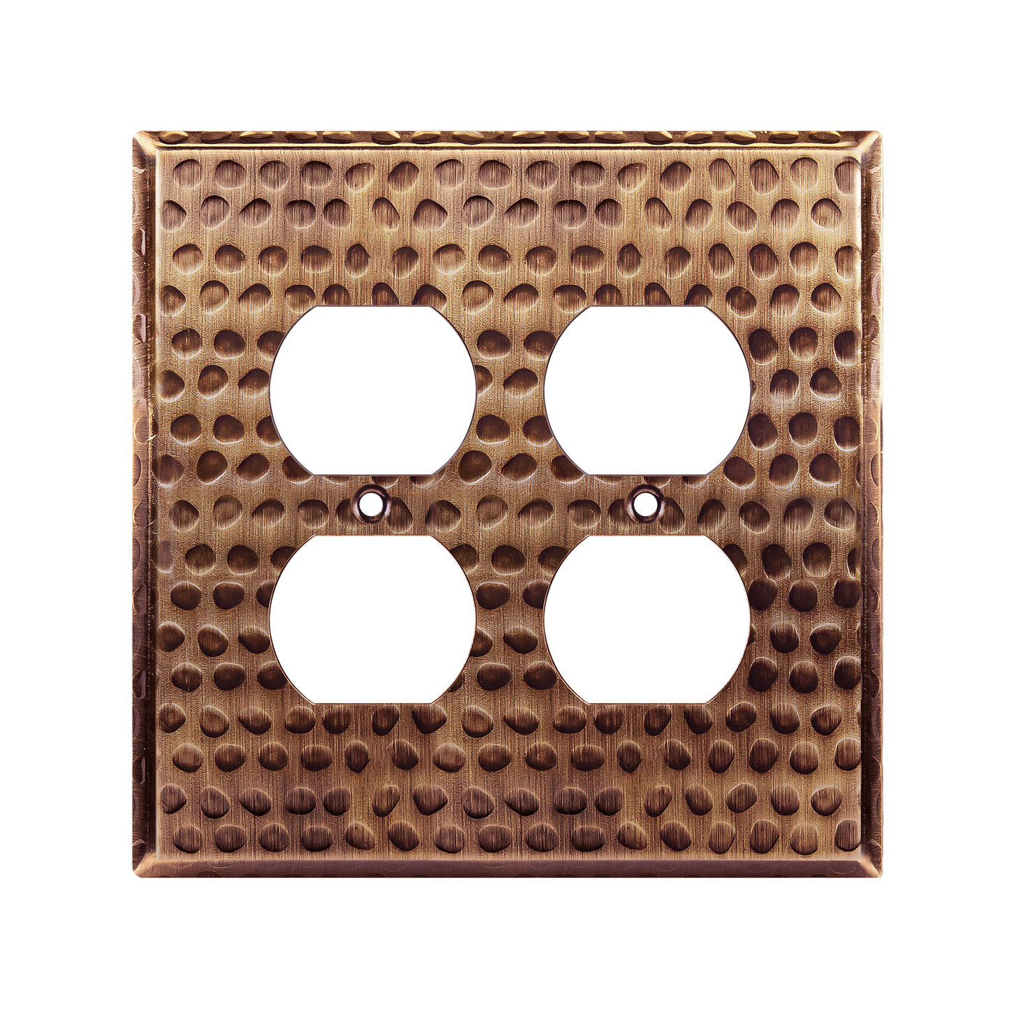 Duplex Receptacle Metal Wall Plate, Stainless Steel Outlet Cover, Corrosion Resistant, 2-Gang, Mid-Size