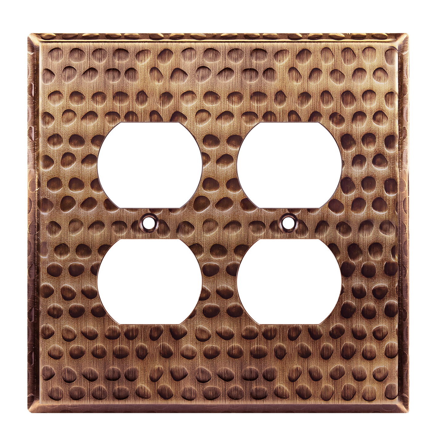 Duplex Receptacle Metal Wall Plate, Stainless Steel Outlet Cover, Corrosion Resistant, 2-Gang, Mid-Size