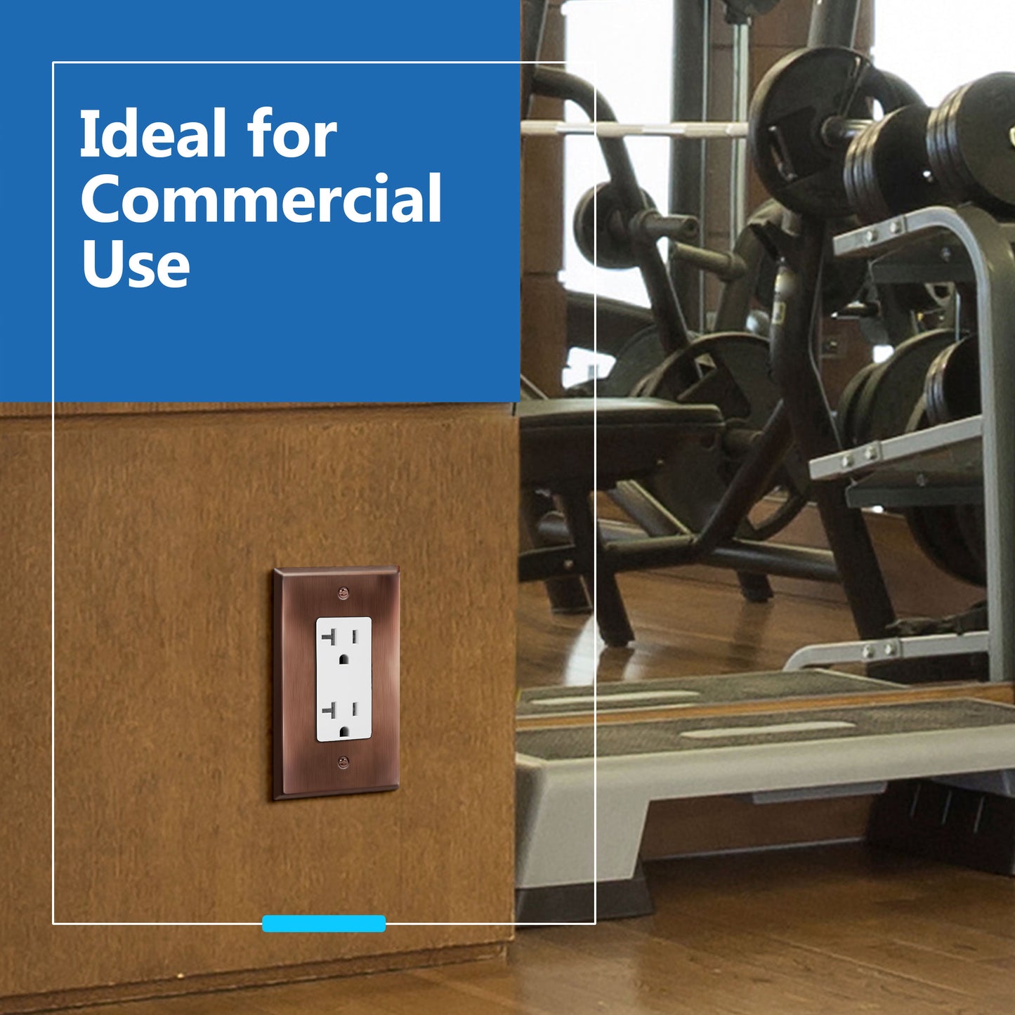 Decorator Switch or Receptacle Metal Wall Plate, Stainless Steel Outlet Cover, Corrosion Resistant, 1-Gang, Mid-Size