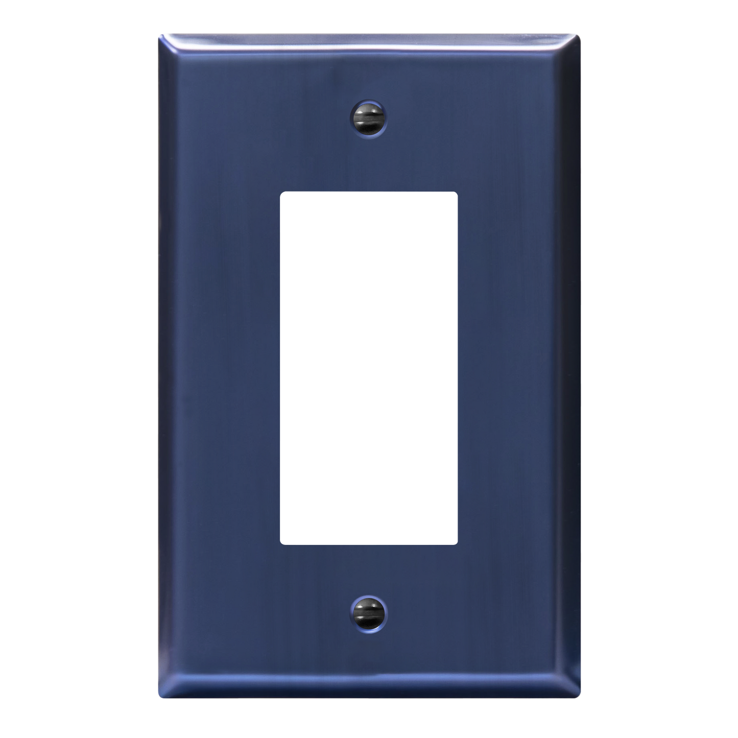 Decorator Switch or Receptacle Metal Wall Plate, Stainless Steel Outlet Cover, Corrosion Resistant, 1-Gang, Mid-Size
