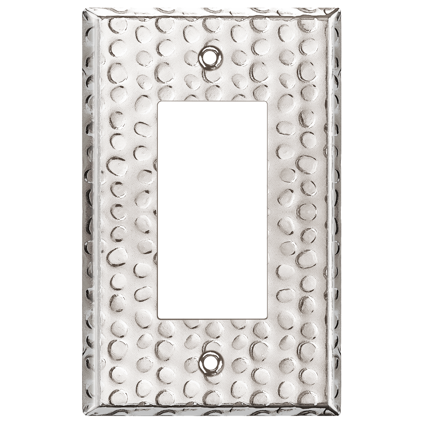Decorator Switch or Receptacle Metal Wall Plate, Stainless Steel Outlet Cover, Corrosion Resistant, 1-Gang, Mid-Size