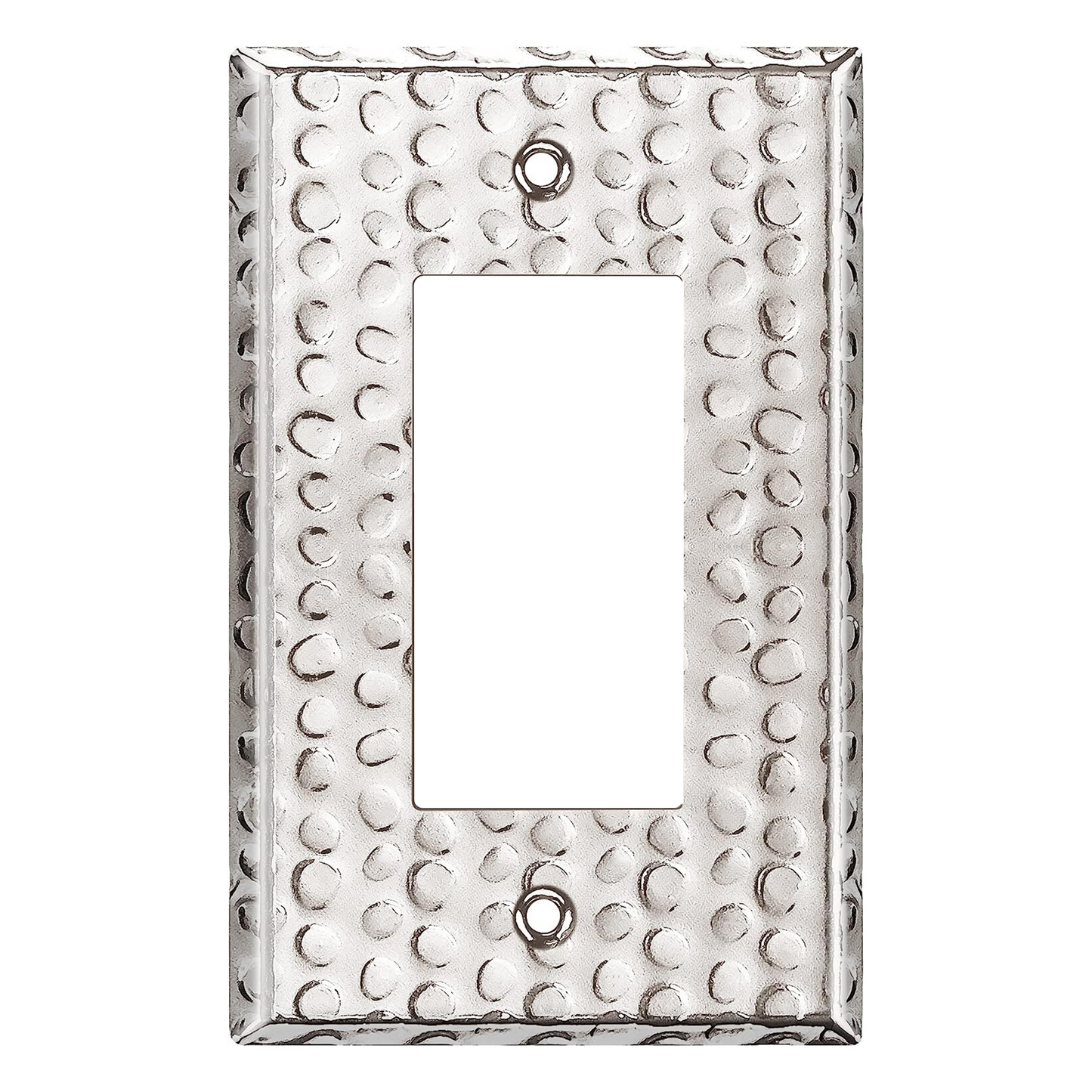 Decorator Switch or Receptacle Metal Wall Plate, Stainless Steel Outlet Cover, Corrosion Resistant, 1-Gang, Mid-Size