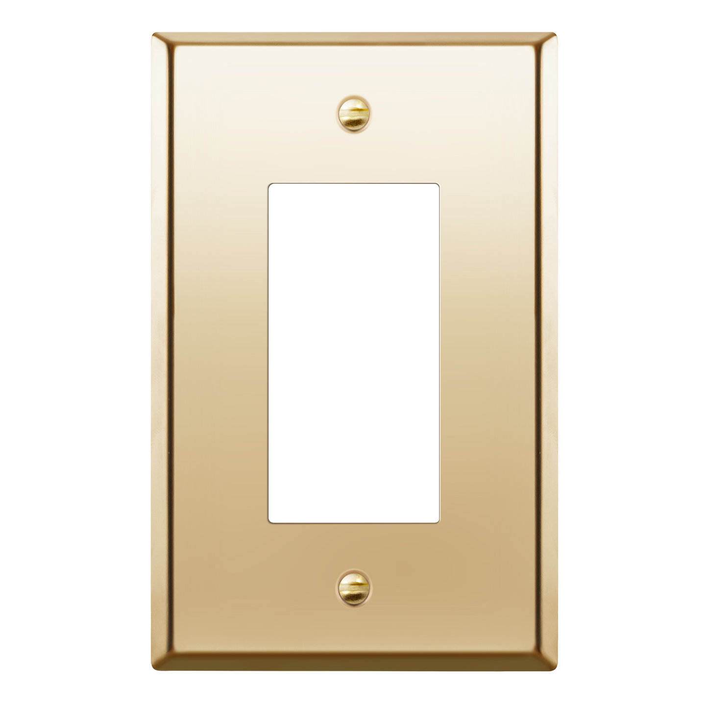 Decorator Switch or Receptacle Metal Wall Plate, Stainless Steel Outlet Cover, Corrosion Resistant, 1-Gang, Mid-Size