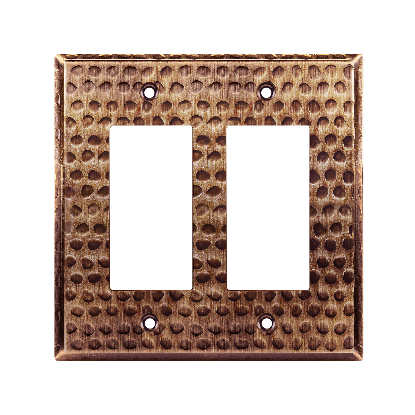 Decorator Switch or Receptacle Metal Wall Plate, Stainless Steel Outlet Cover, Corrosion Resistant, 2-Gang, Mid-Size