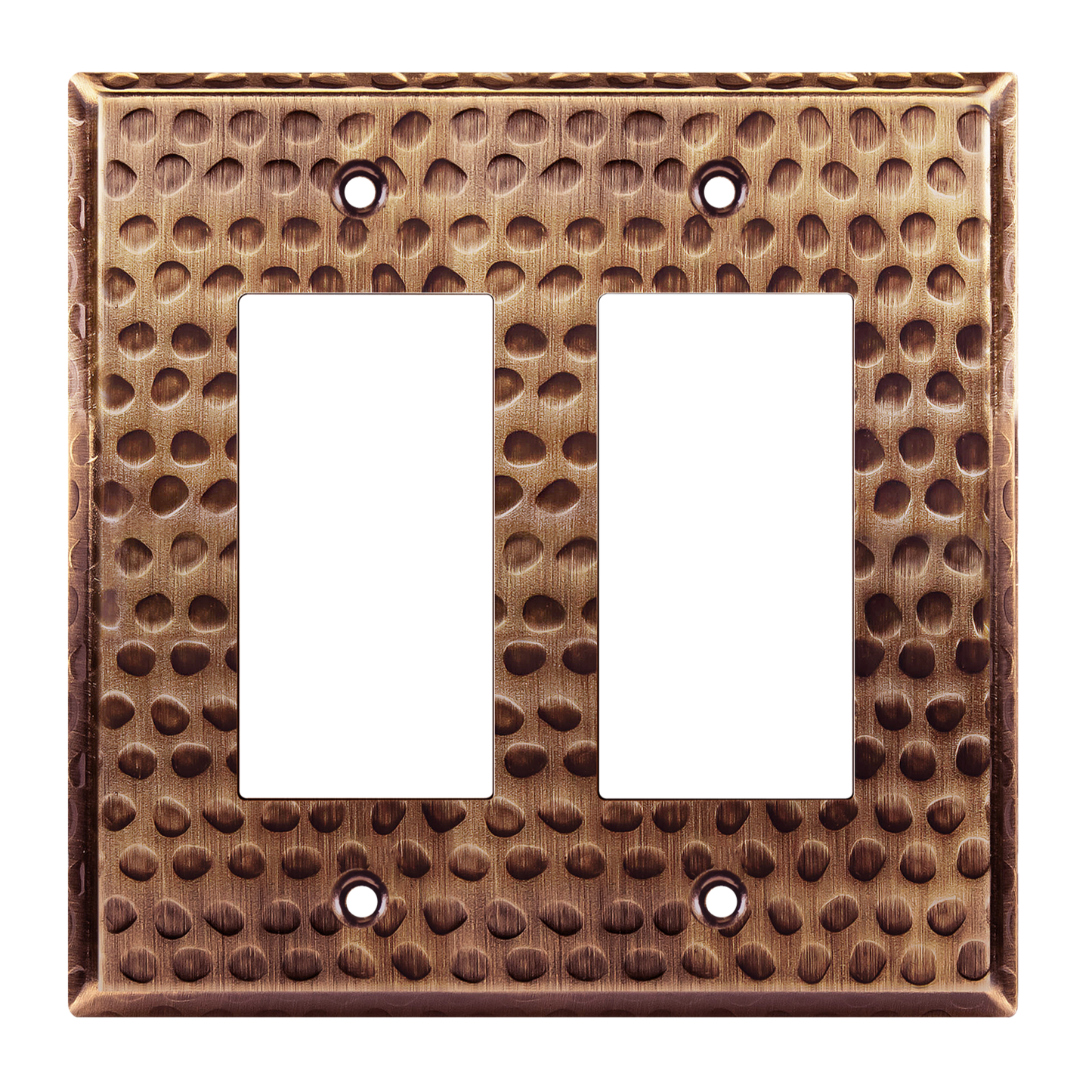 Decorator Switch or Receptacle Metal Wall Plate, Stainless Steel Outlet Cover, Corrosion Resistant, 2-Gang, Mid-Size