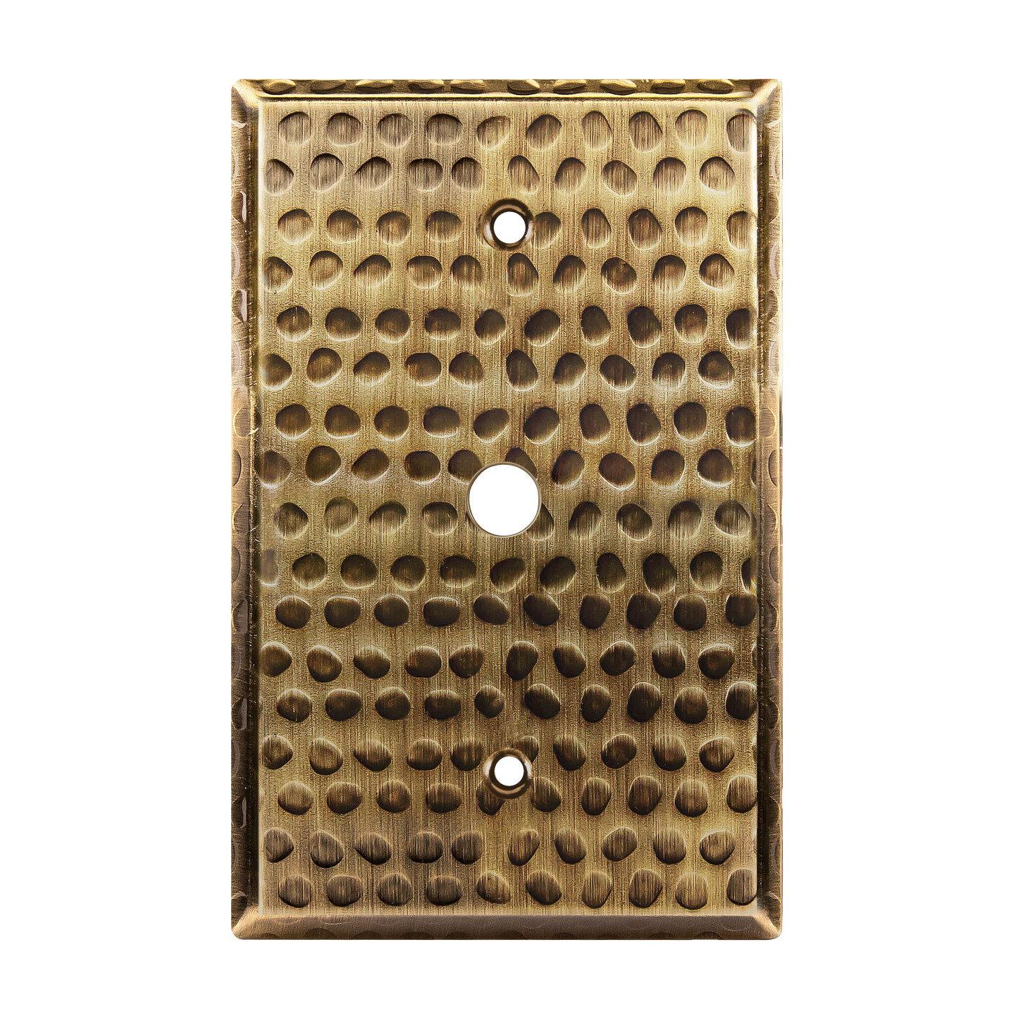 0.406" Diameter Hole Phone Cable Metal Wall Plate, Stainless Steel Outlet Cover, Corrosion Resistant, 1-Gang, Mid-Size