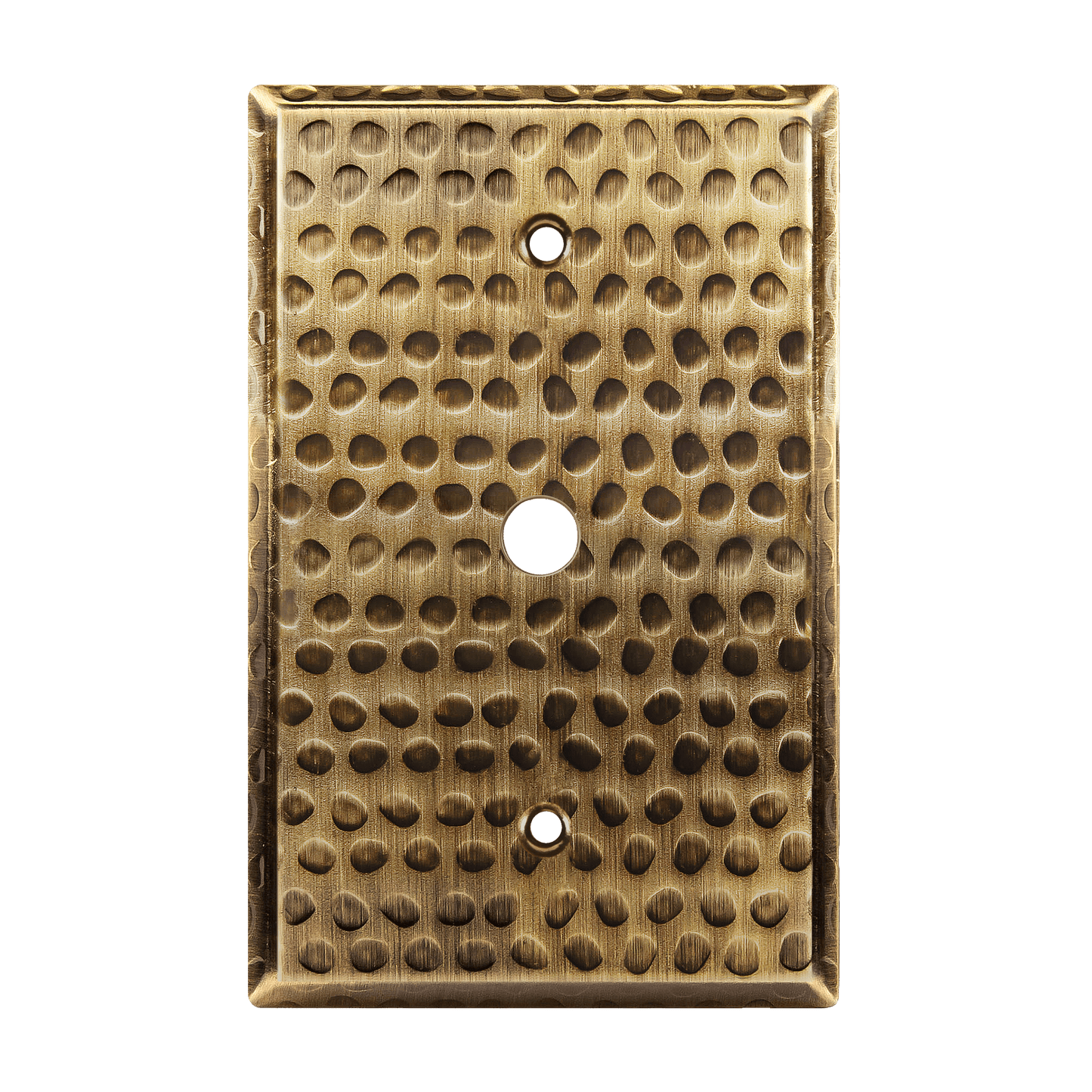 0.406" Diameter Hole Phone Cable Metal Wall Plate, Stainless Steel Outlet Cover, Corrosion Resistant, 1-Gang, Mid-Size