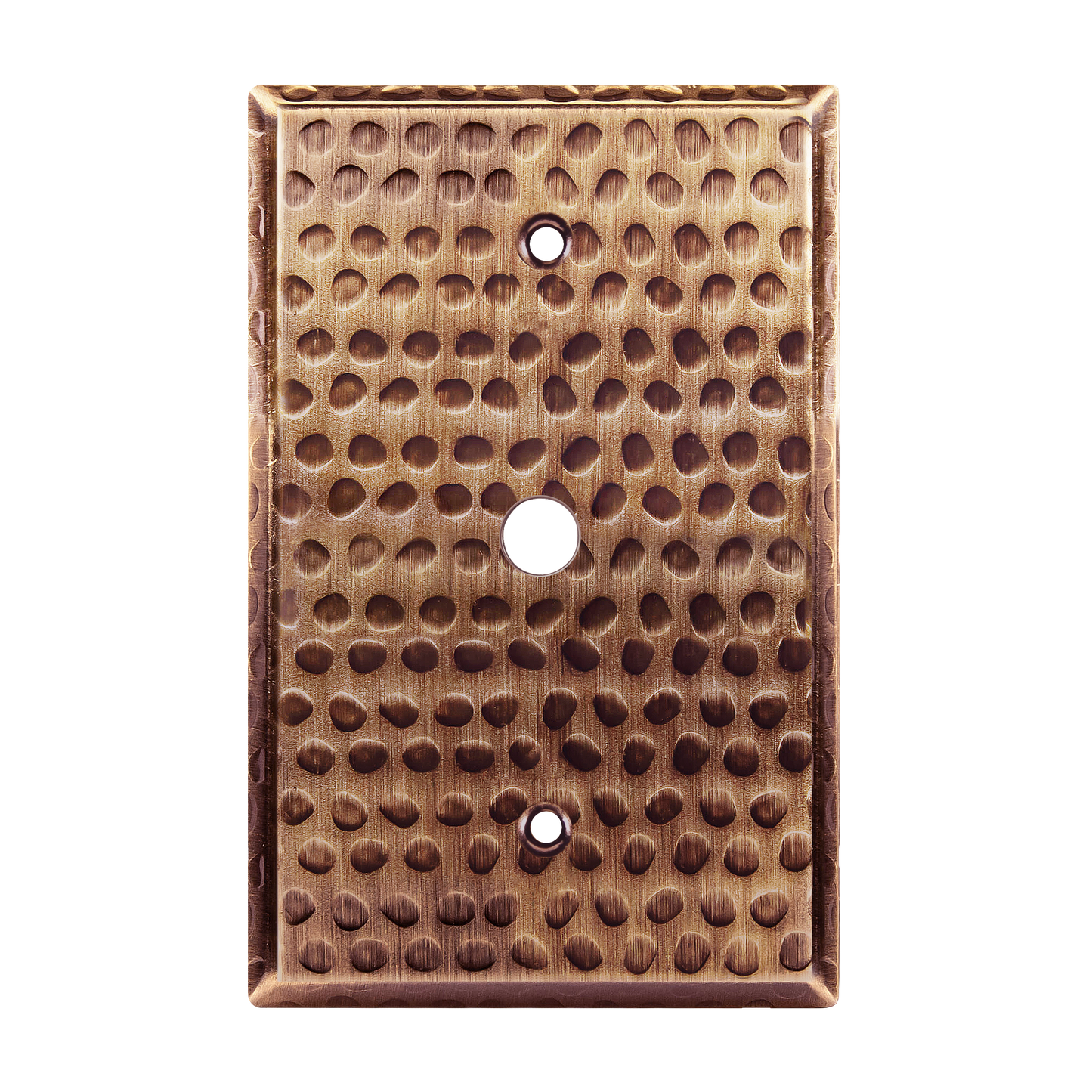 0.406" Diameter Hole Phone Cable Metal Wall Plate, Stainless Steel Outlet Cover, Corrosion Resistant, 1-Gang, Mid-Size