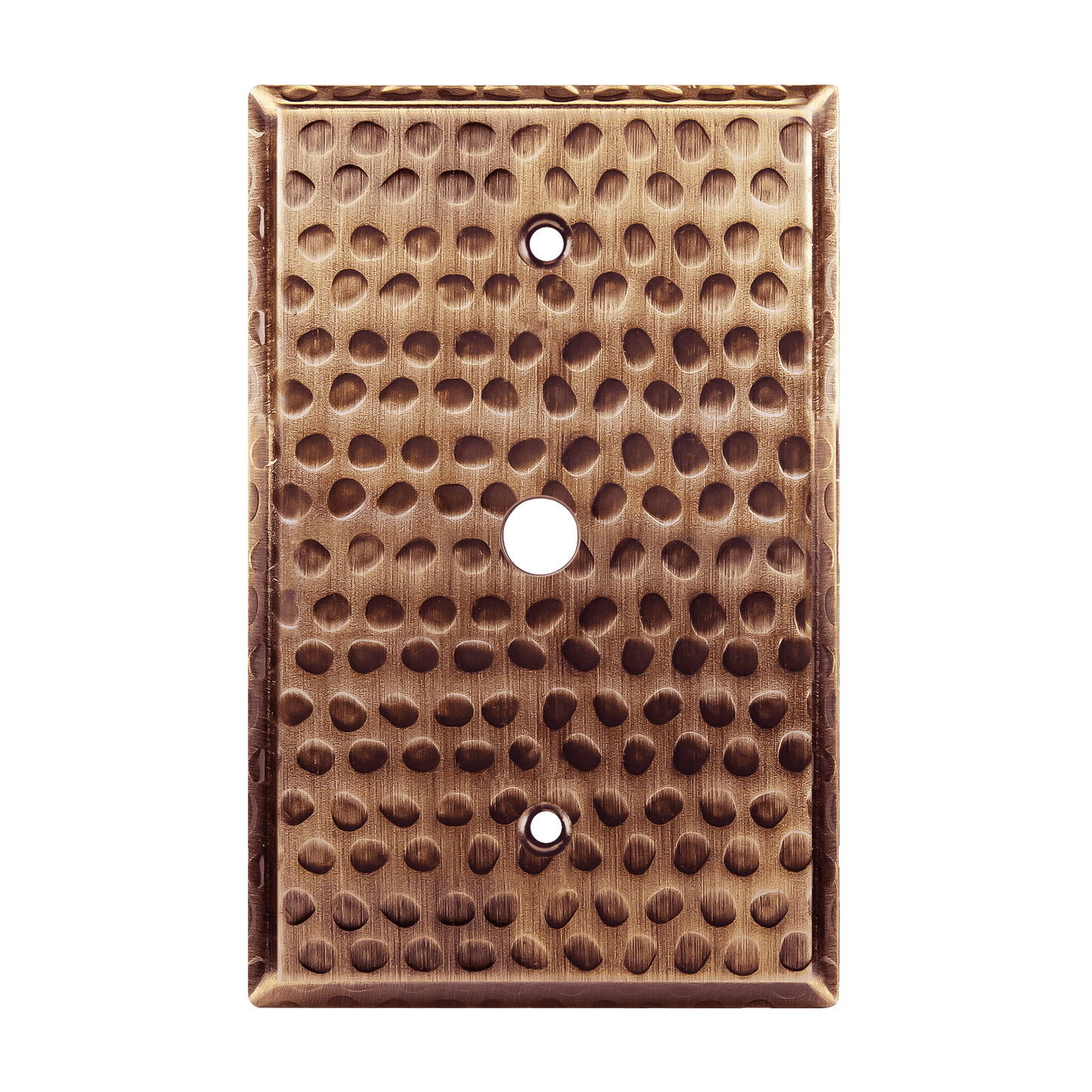 0.406" Diameter Hole Phone Cable Metal Wall Plate, Stainless Steel Outlet Cover, Corrosion Resistant, 1-Gang, Mid-Size