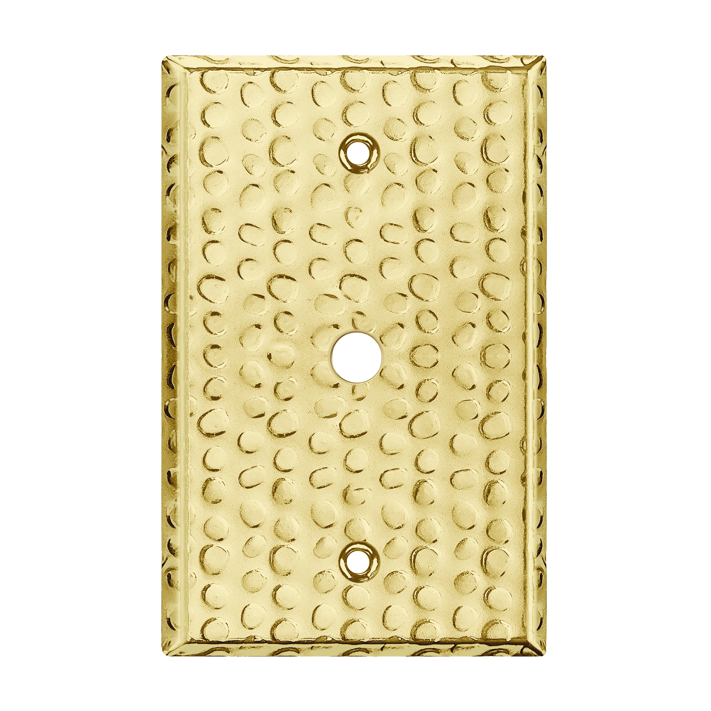 0.406" Diameter Hole Phone Cable Metal Wall Plate, Stainless Steel Outlet Cover, Corrosion Resistant, 1-Gang, Mid-Size