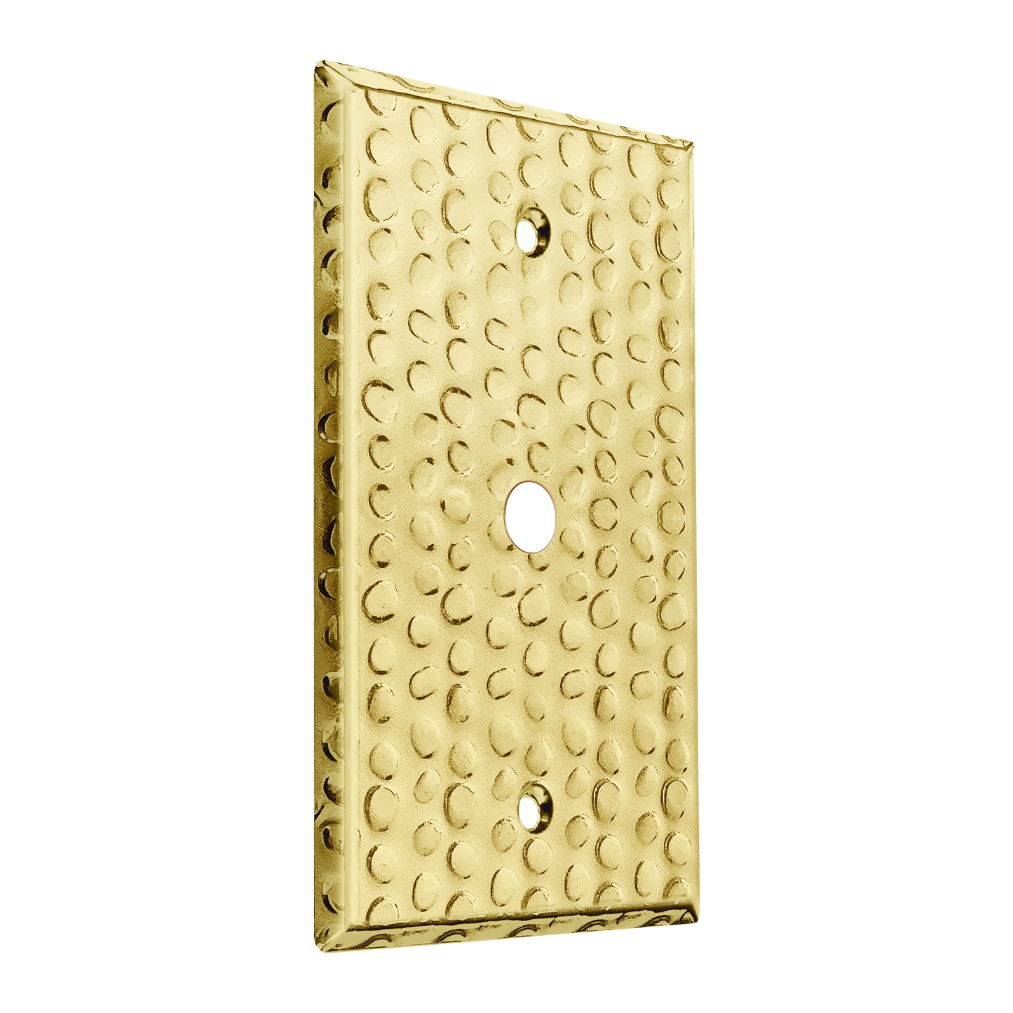 0.406" Diameter Hole Phone Cable Metal Wall Plate, Stainless Steel Outlet Cover, Corrosion Resistant, 1-Gang, Mid-Size