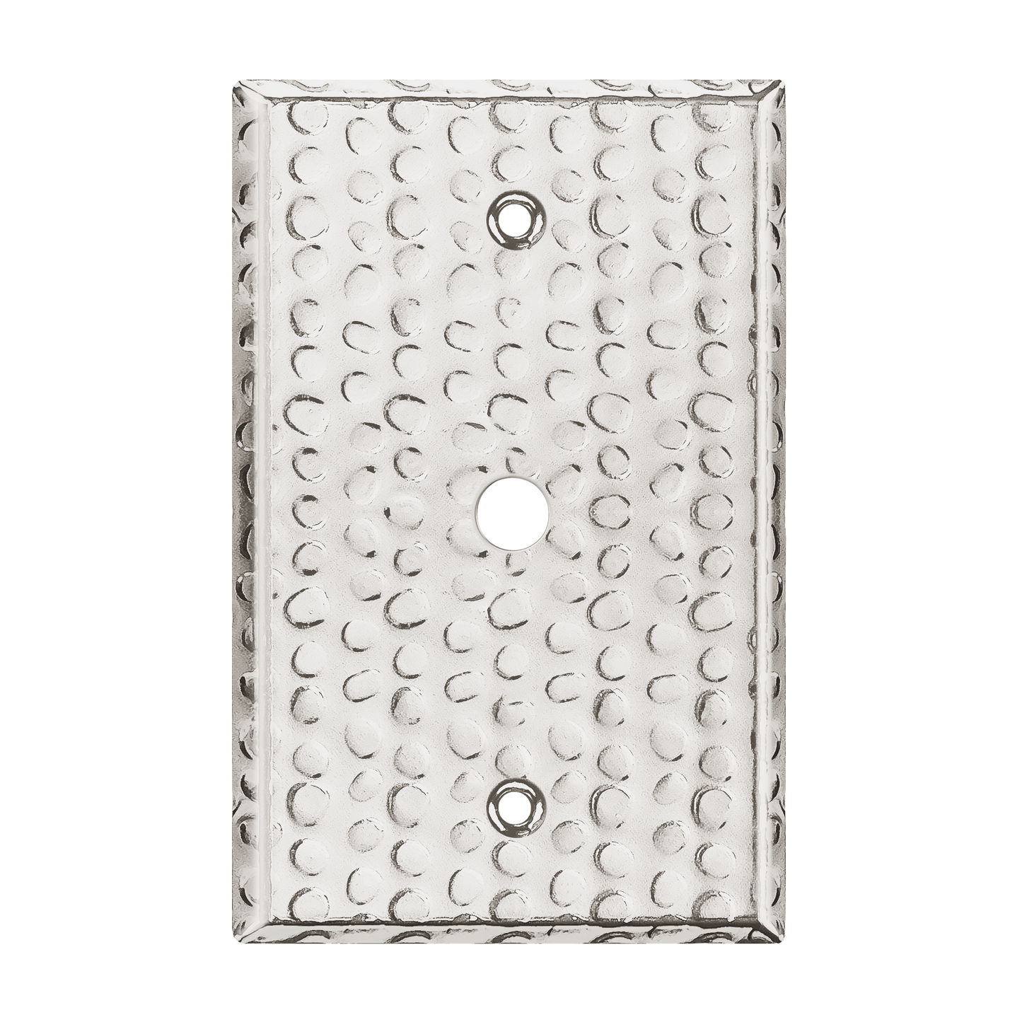 0.406" Diameter Hole Phone Cable Metal Wall Plate, Stainless Steel Outlet Cover, Corrosion Resistant, 1-Gang, Mid-Size