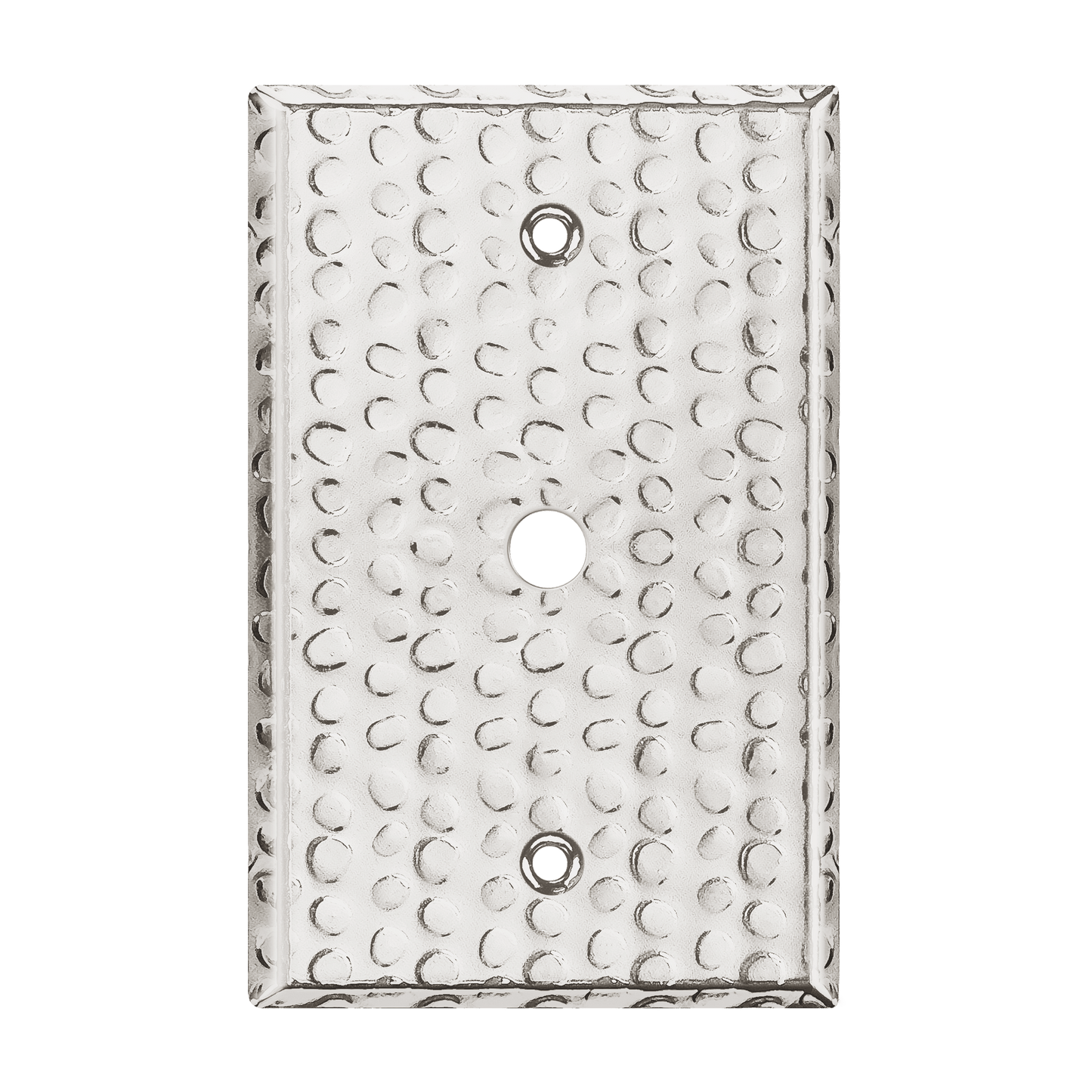 0.406" Diameter Hole Phone Cable Metal Wall Plate, Stainless Steel Outlet Cover, Corrosion Resistant, 1-Gang, Mid-Size