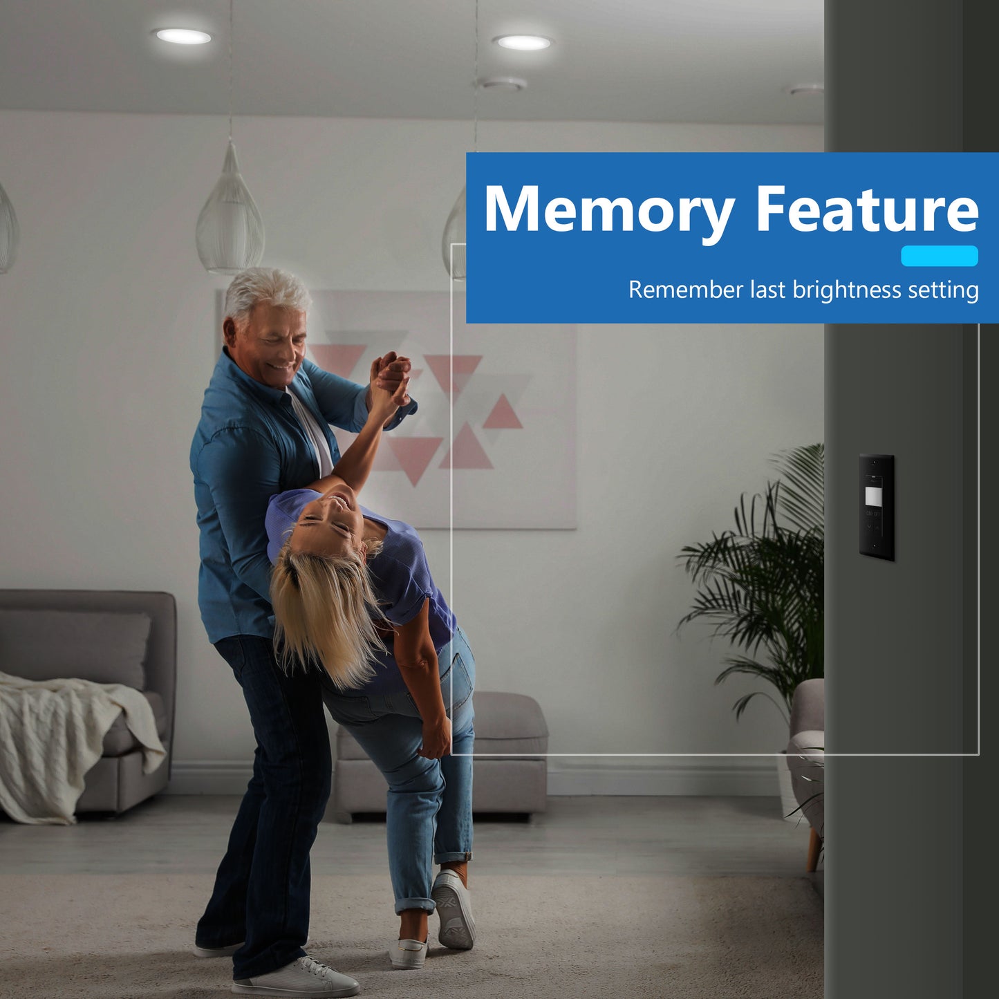 Motion Sensor Dimmer Switch, Occupancy/ Vacancy PIR Sensor, 3-Way, No Neutral Required, Wall Plate Included