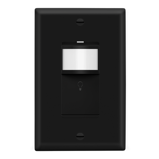 Motion Sensor Light Switch, PIR Occupancy/ Vacancy Motion Sensor, Single-Pole, No Neutral Required, Wall Plate Included