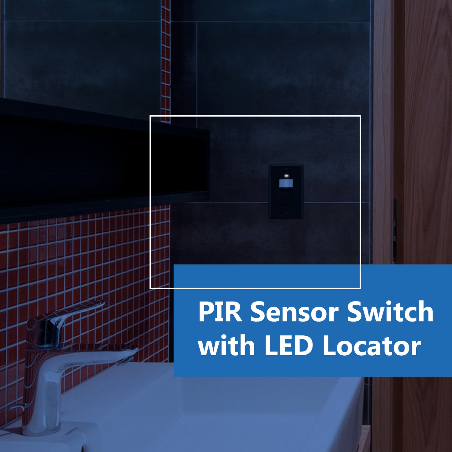 Motion Sensor Light Switch, PIR Occupancy/ Vacancy Motion Sensor, Single-Pole, No Neutral Required, Ground Wire Required, Wall Plate Included
