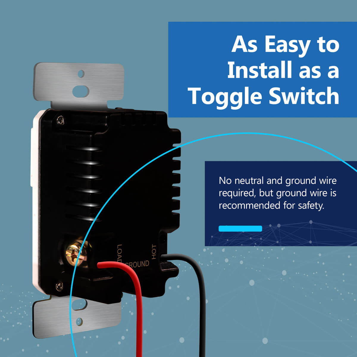 Motion Sensor Light Switch, PIR Occupancy/ Vacancy Motion Sensor, Single-Pole, No Neutral Required, Wall Plate Included