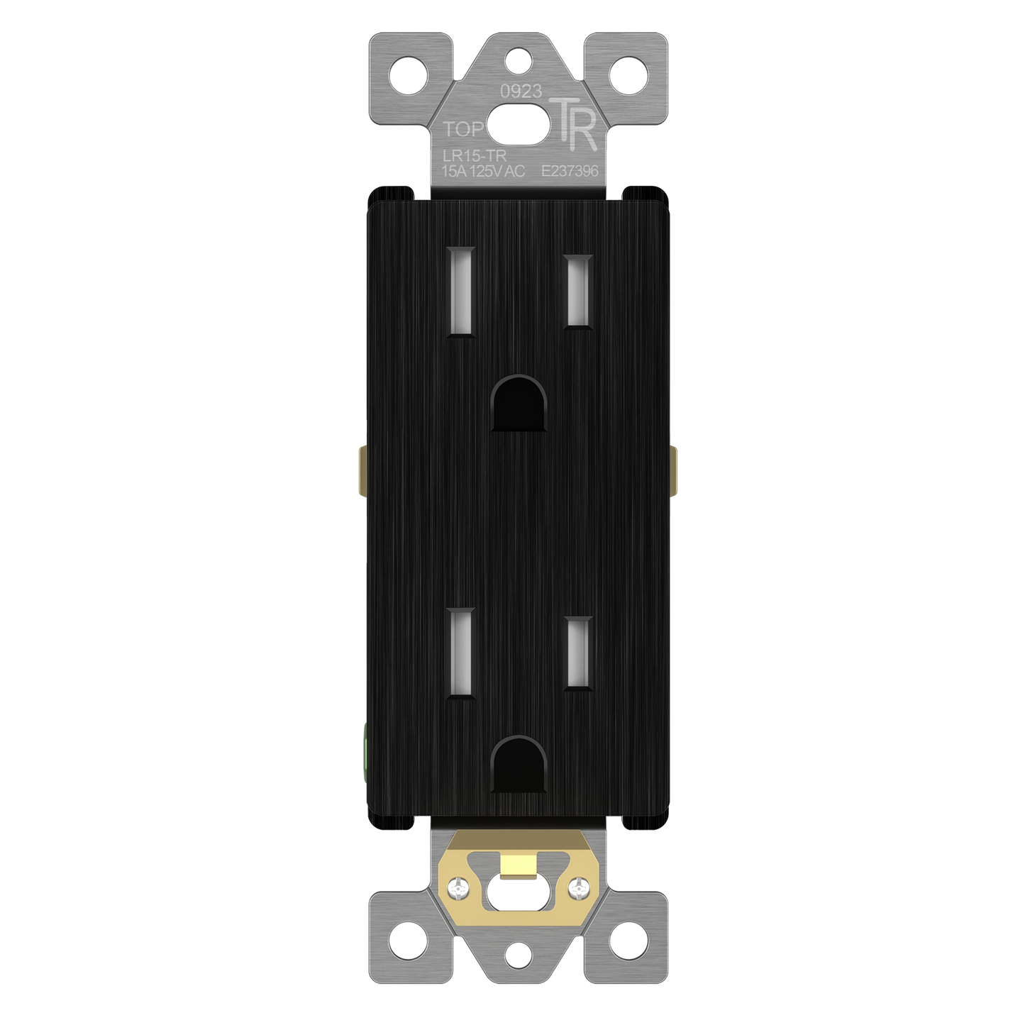 15A Duplex Tamper-Resistant Decorator Receptacle, Child Safe Tamper-Resistant Wall Outlet, Self-Grounding