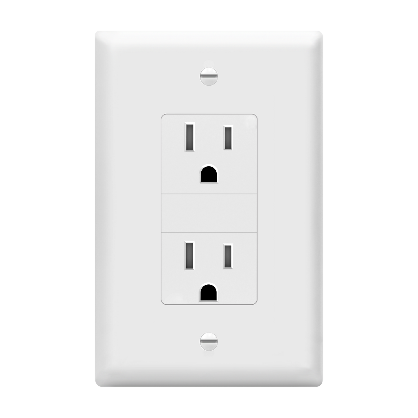 15A Tamper-Resistant Decorator Receptacle, W/ Screw Holes
