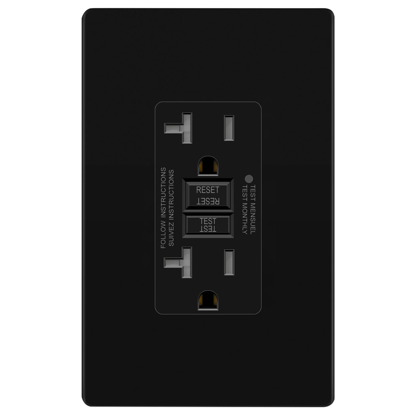 20A GFCI Outlet, Tamper-Resistant Receptacle with Self-Test, LED Indicator