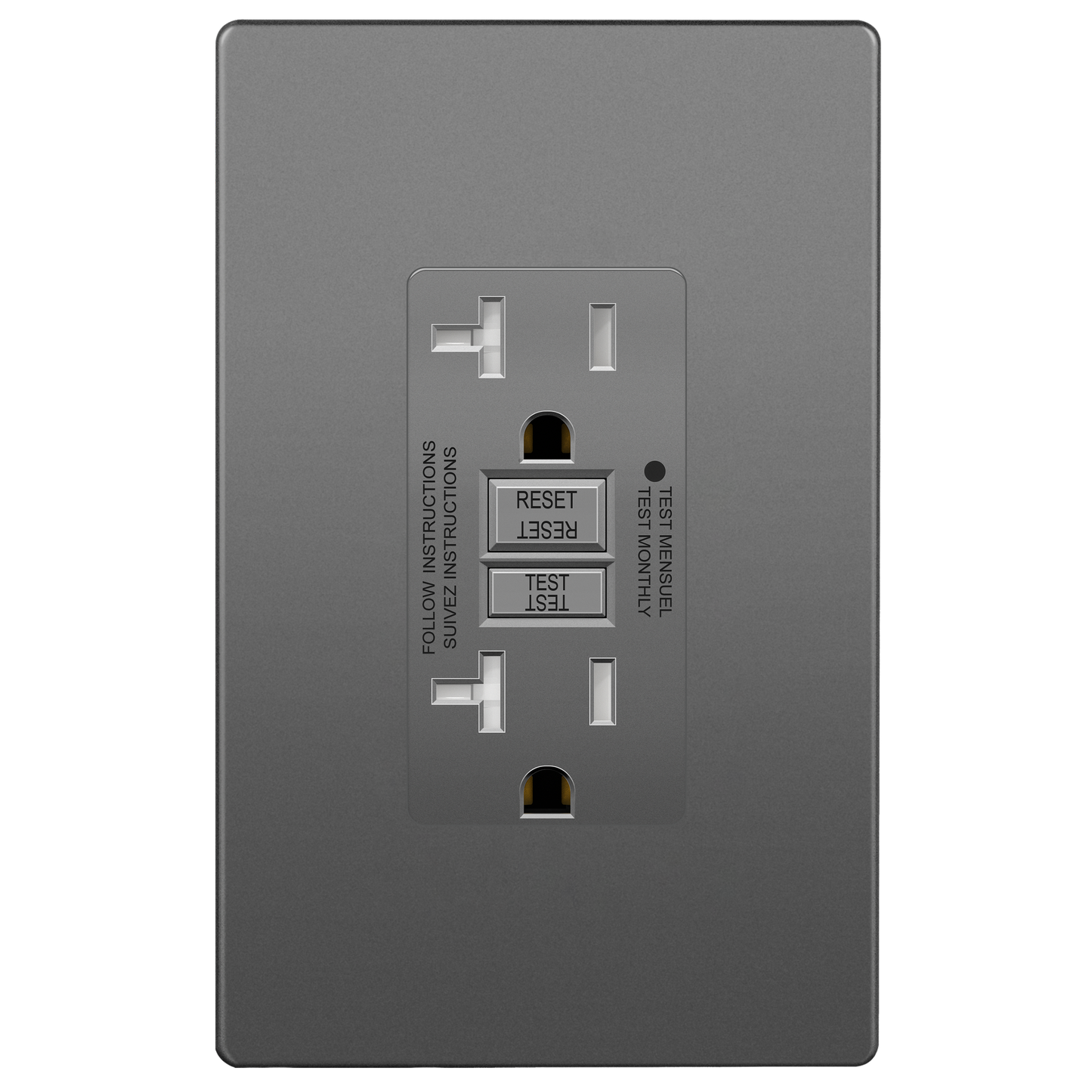 20A GFCI Outlet, Tamper-Resistant Receptacle with Self-Test, LED Indicator