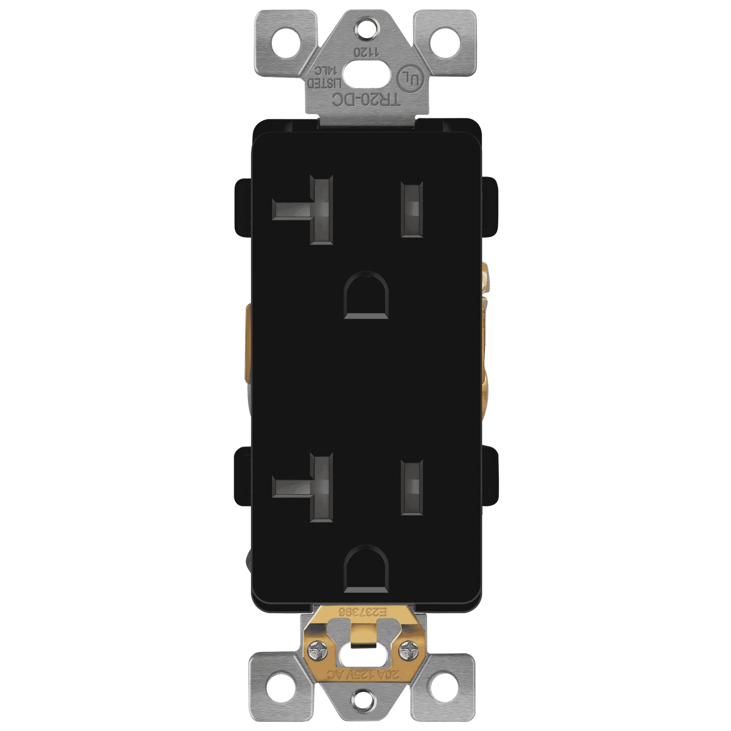 Decorator 20A Tamper-Resistant Outlet with Interchangeable Face Cover, Child Safe Tamper-Resistant Wall Outlet, Self Grounding