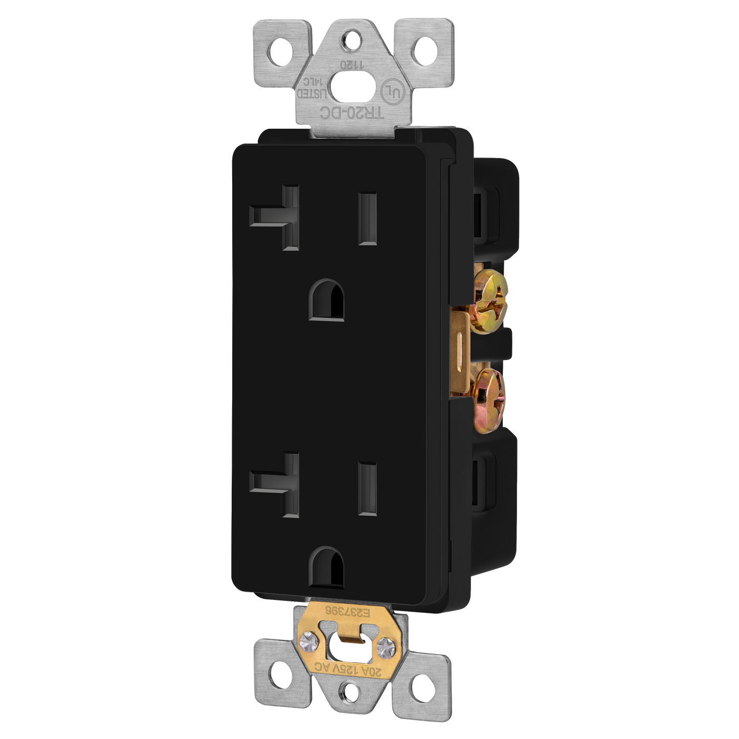 Decorator 20A Tamper-Resistant Outlet with Interchangeable Face Cover, Child Safe Tamper-Resistant Wall Outlet, Self Grounding