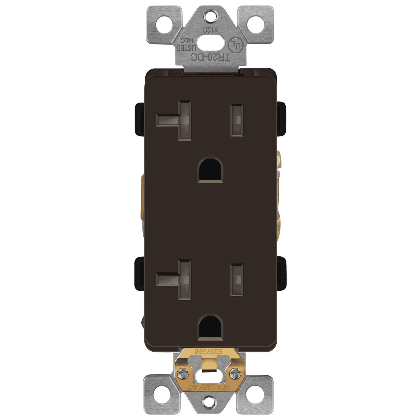 Decorator 20A Tamper-Resistant Outlet with Interchangeable Face Cover, Child Safe Tamper-Resistant Wall Outlet, Self Grounding