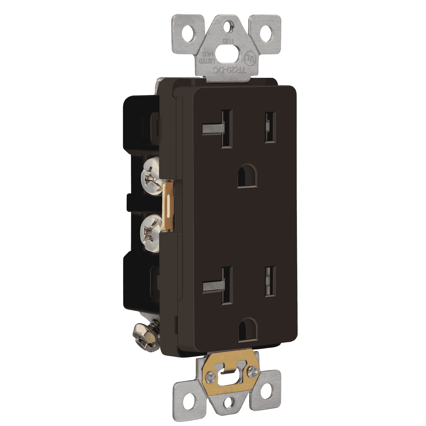 Decorator 20A Tamper-Resistant Outlet with Interchangeable Face Cover, Child Safe Tamper-Resistant Wall Outlet, Self Grounding