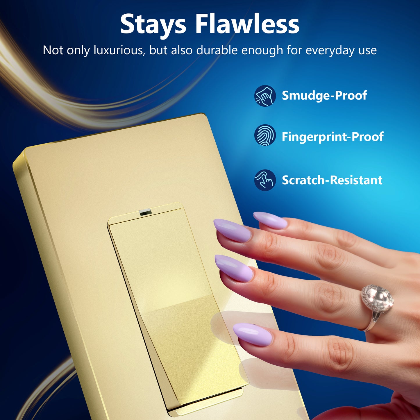 15A Decorator Paddle Light Switch with Locator Light, LED Indicator, Single-Pole, 3-Wire