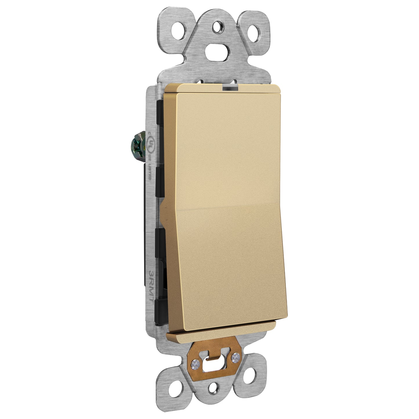 15A Decorator Paddle Light Switch with Locator Light, LED Indicator, Single-Pole, 3-Wire