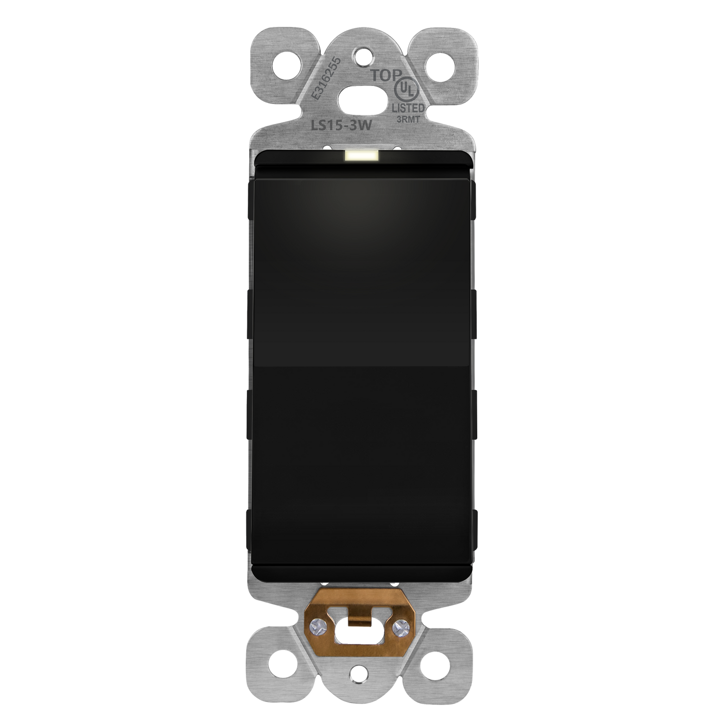15A Decorator Paddle Light Switch with Locator Light, LED Indicator, 3-Way or Single-Pole