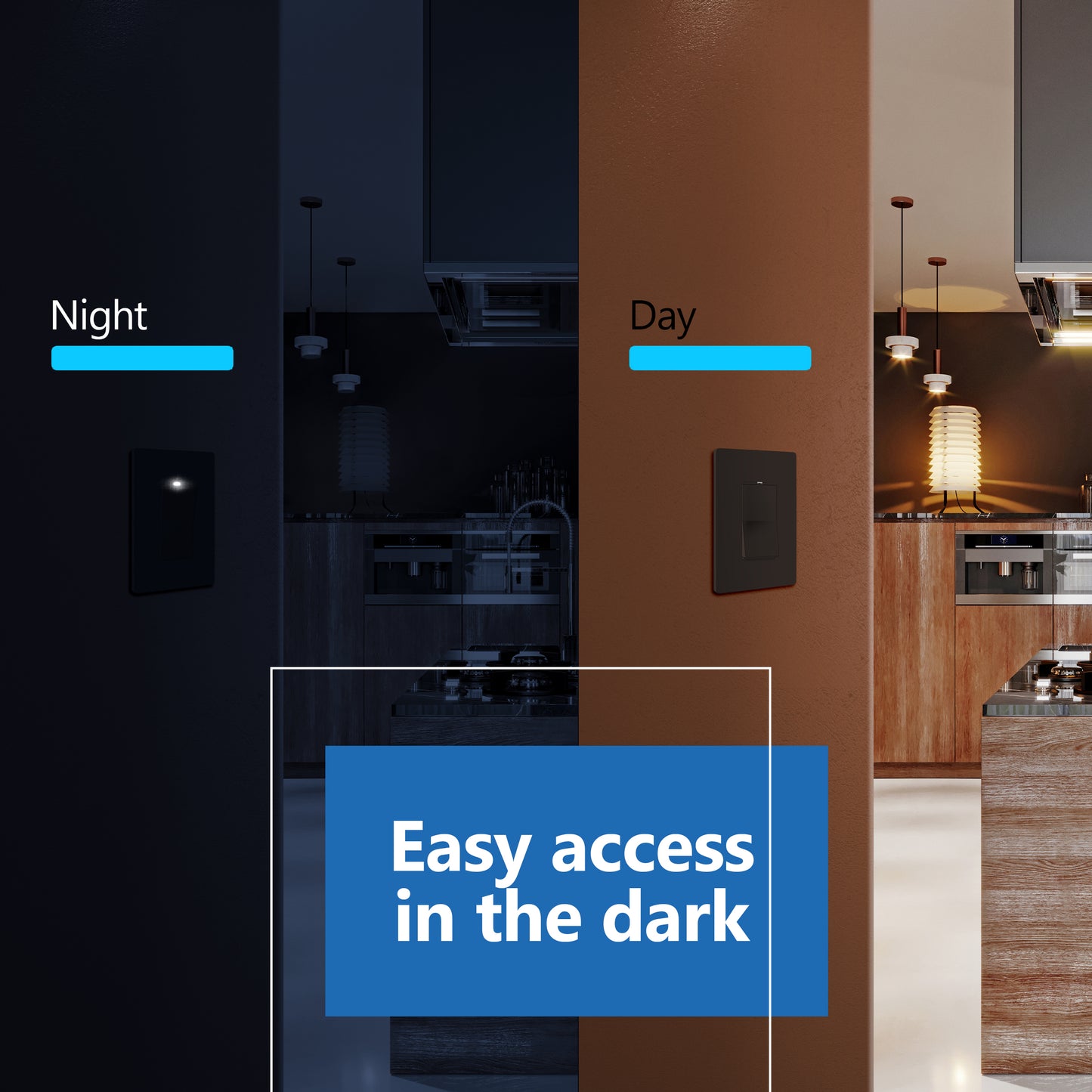 15A Decorator Paddle Light Switch with Locator Light, LED Indicator, 3-Way or Single-Pole