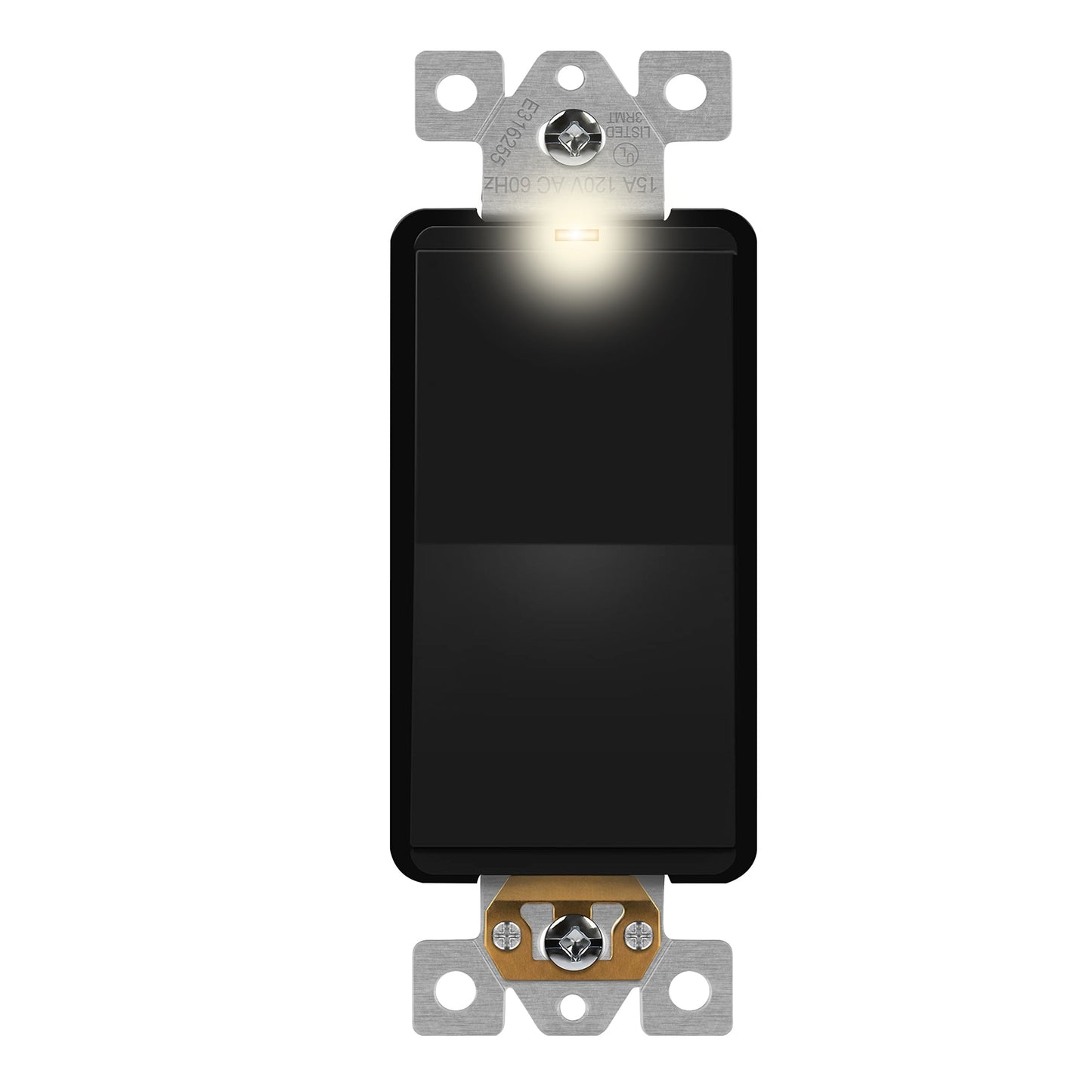 15A Decorator Paddle Light Switch with Locator Light, LED Indicator, 4-Way
